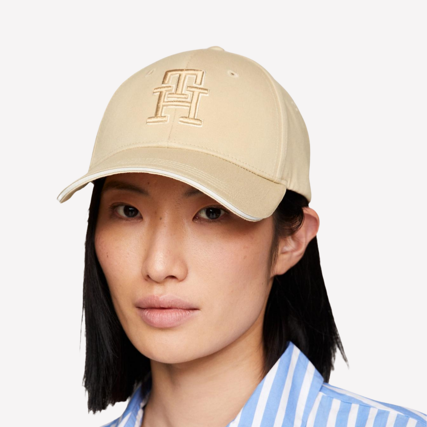 Tommy Hilfiger Women Embroidered TH Baseball Cap - Harvest Wheat