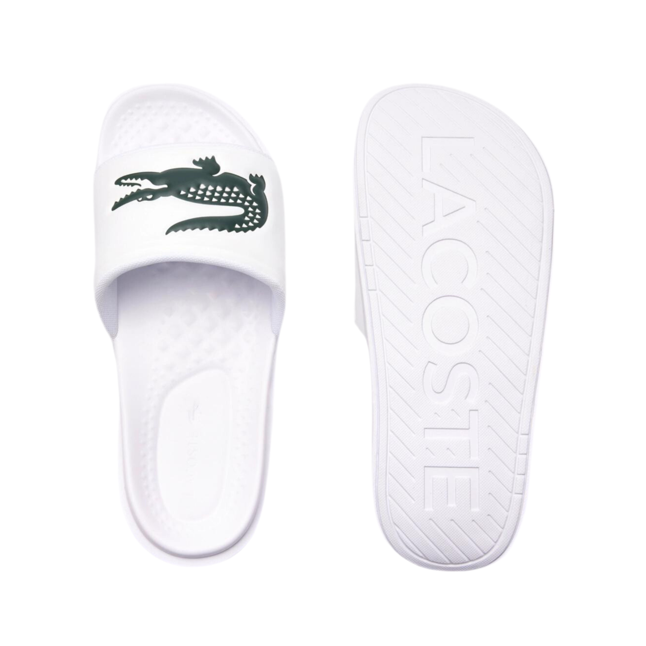 Lacoste Men Croco Dualiste Slides - White