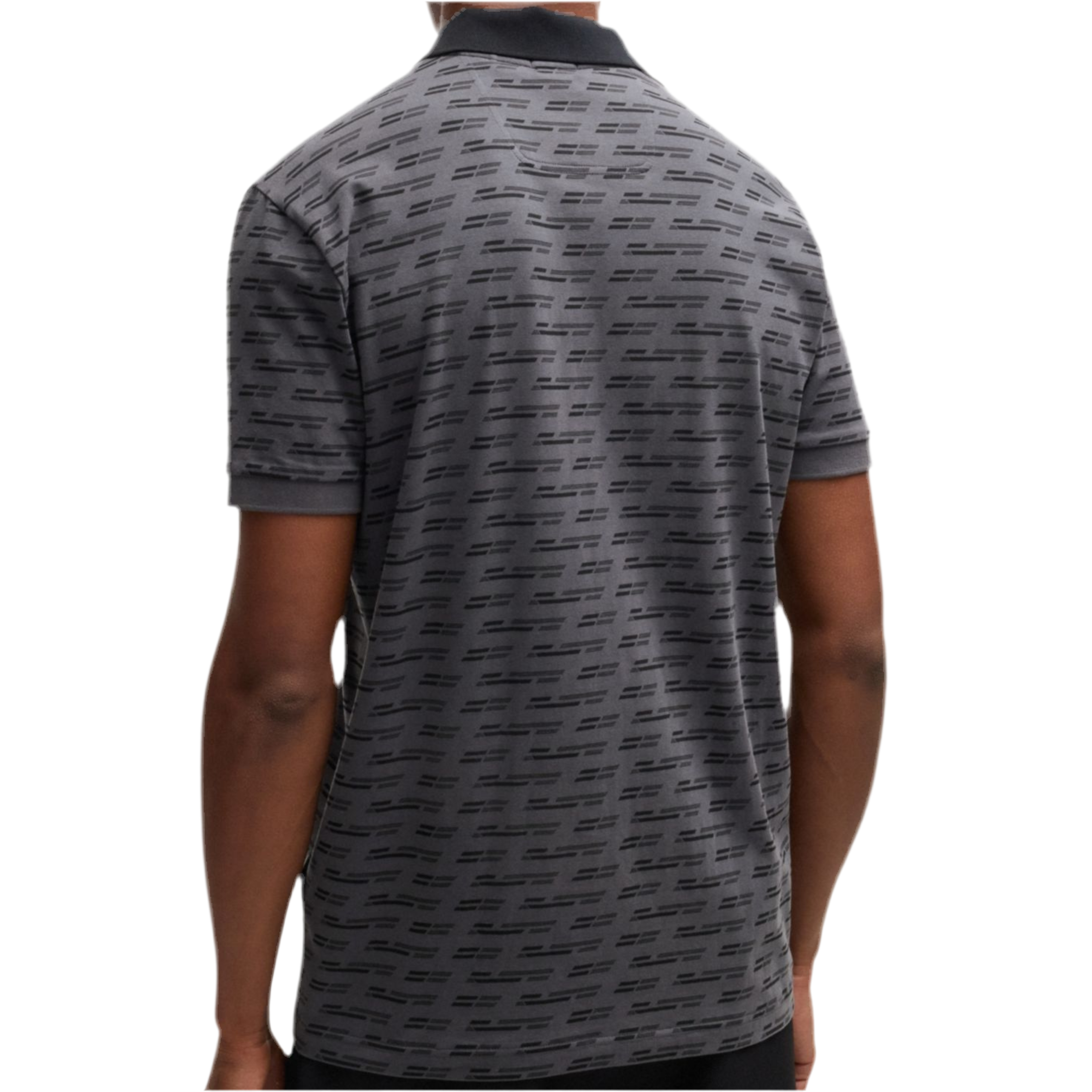 Hugo Boss Men Paddy Polo Shirt Printed - Dark Grey
