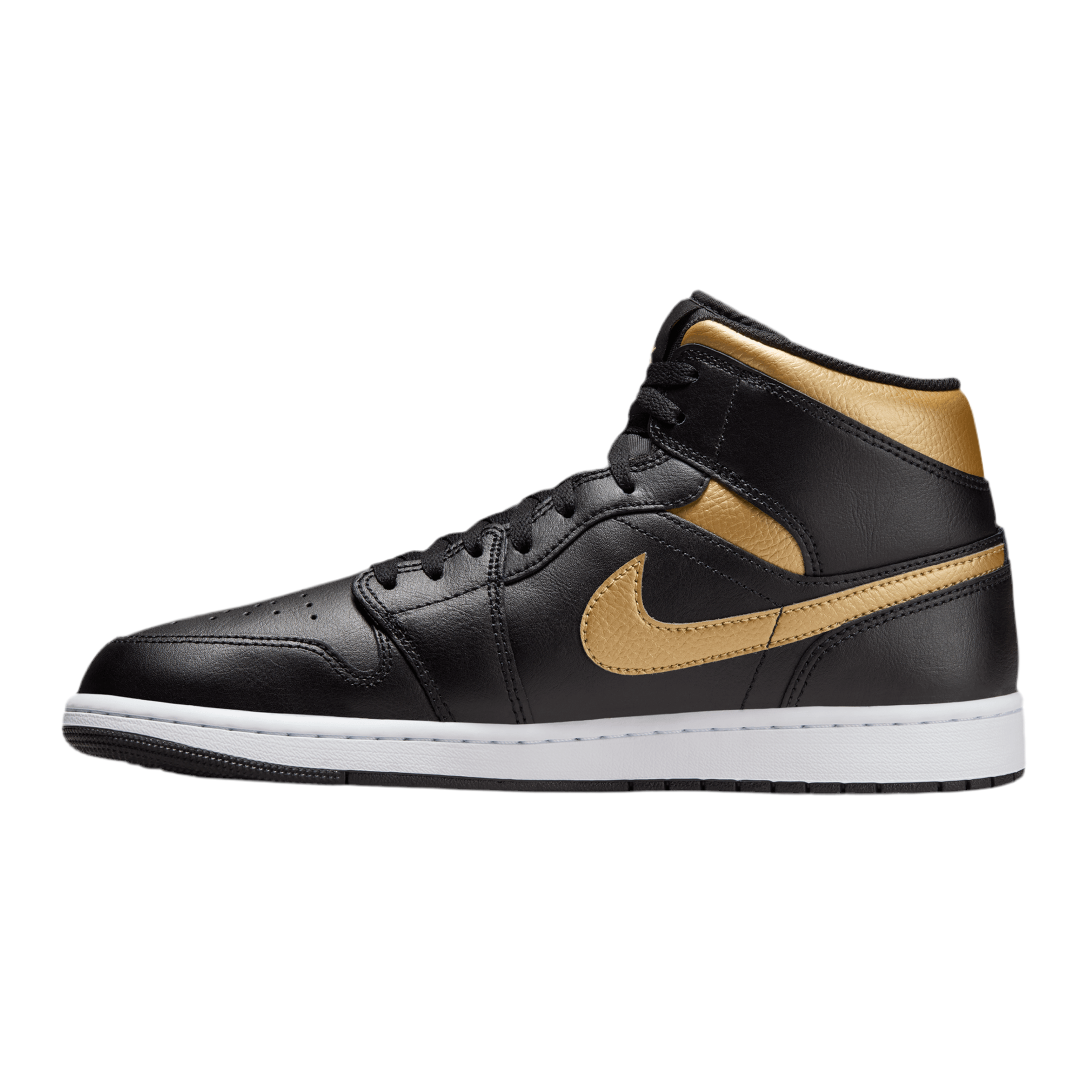 Nike Men Air Jordan 1 Mid - Gold Black