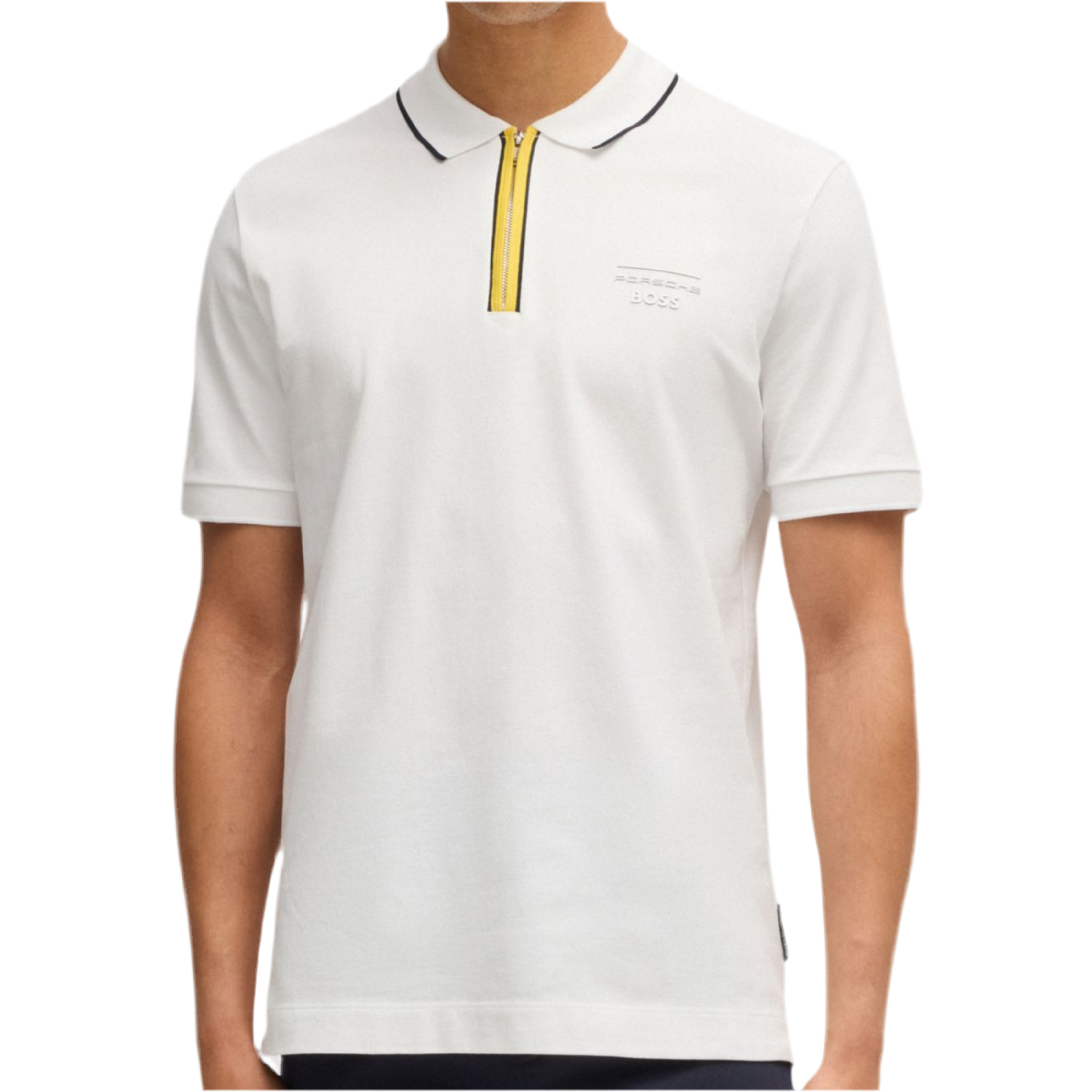 Hugo Boss Men Polo Shirt Porsche X Boss - White