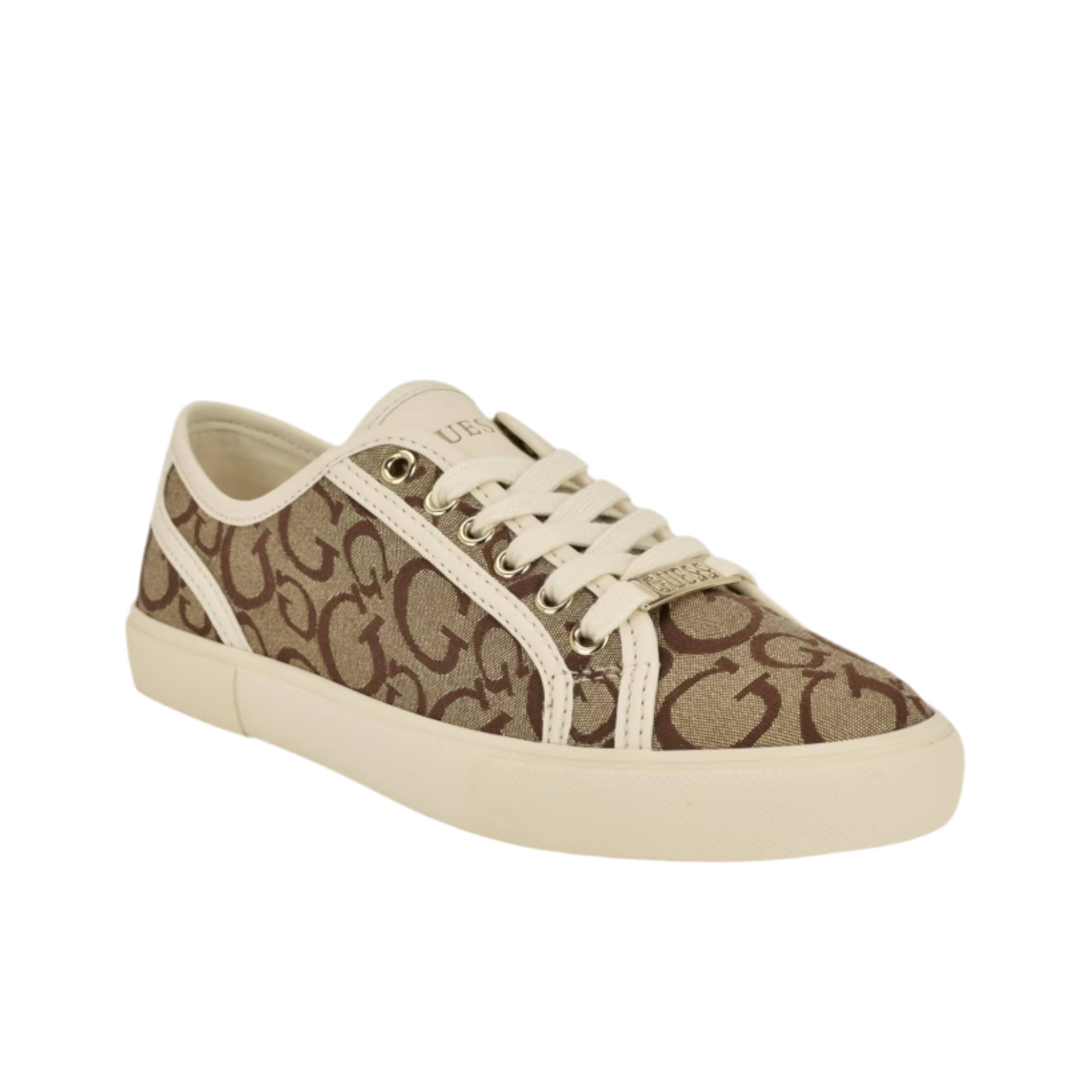 Guess Women Melya Logo Low-Top - Brown