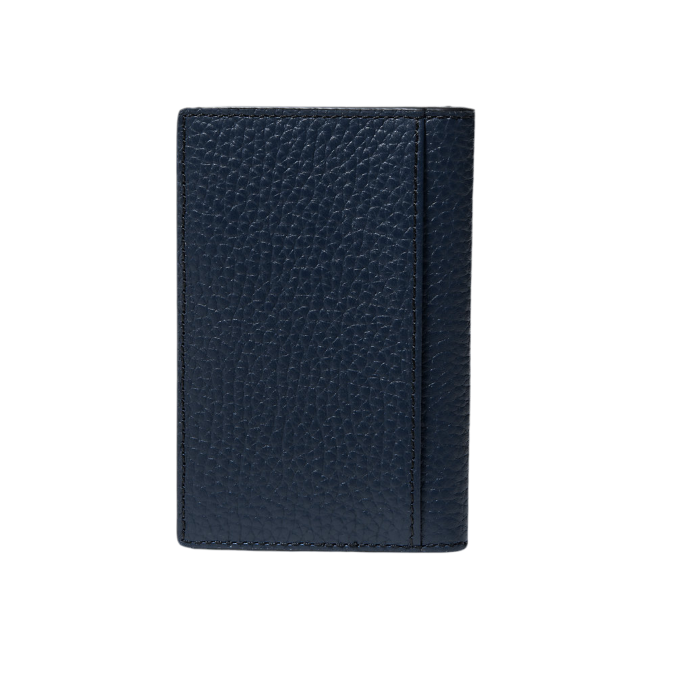 Michael Kors Hudson Pebbled Leather Bi-Fold Card Case - Navy