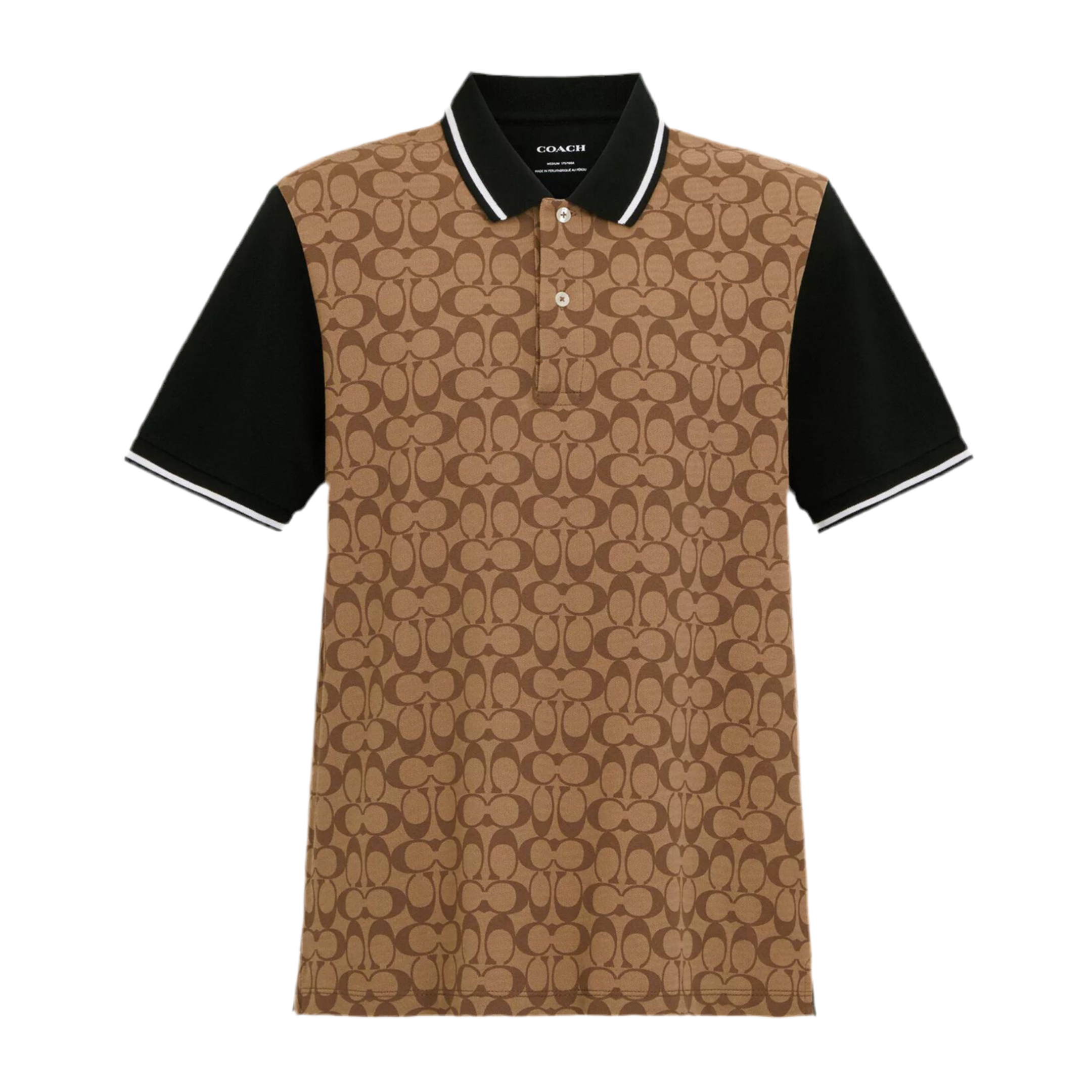 COACH Men Signature Polo - Khaki
