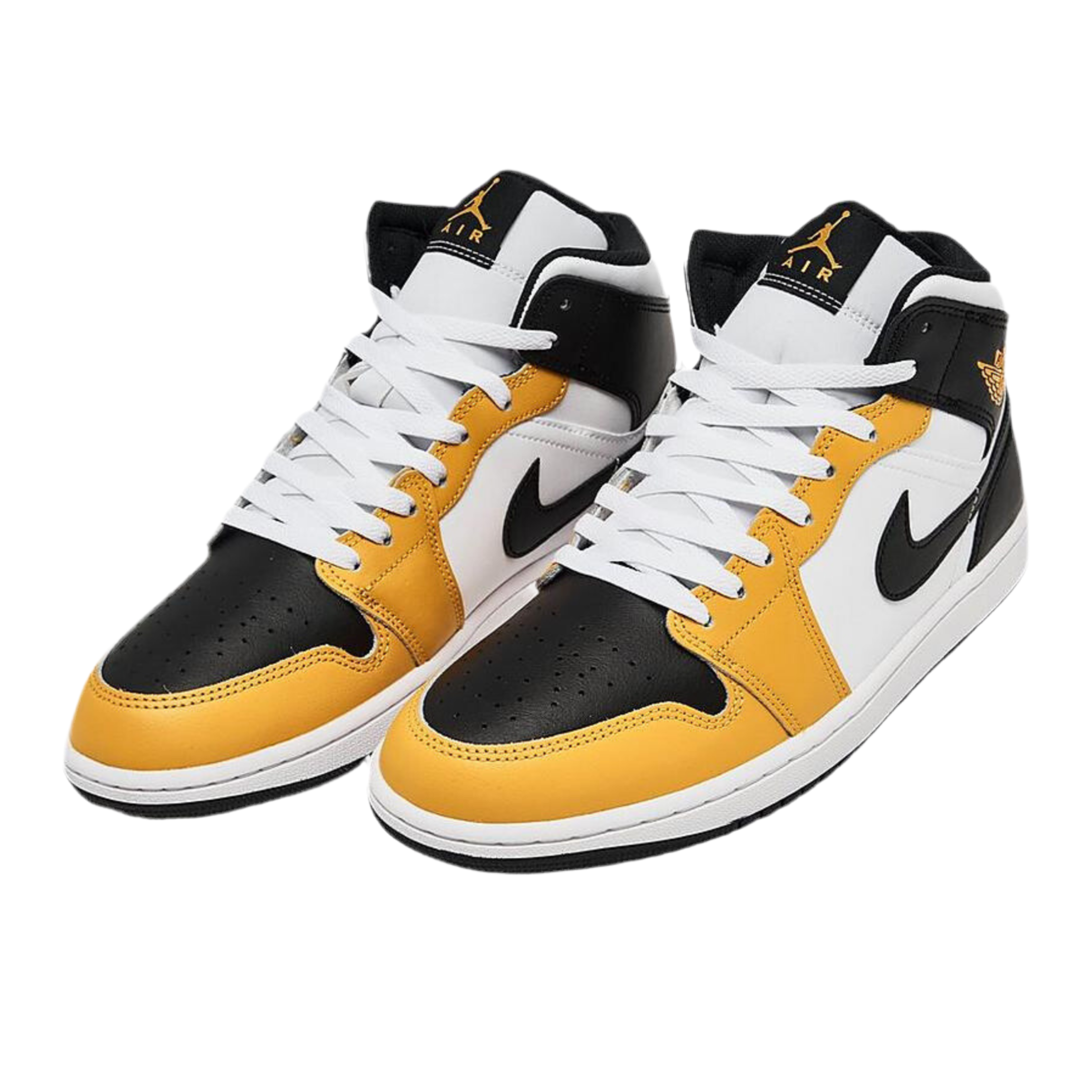 Nike Men's Air Jordan Retro 1 Mid - Black Yellow