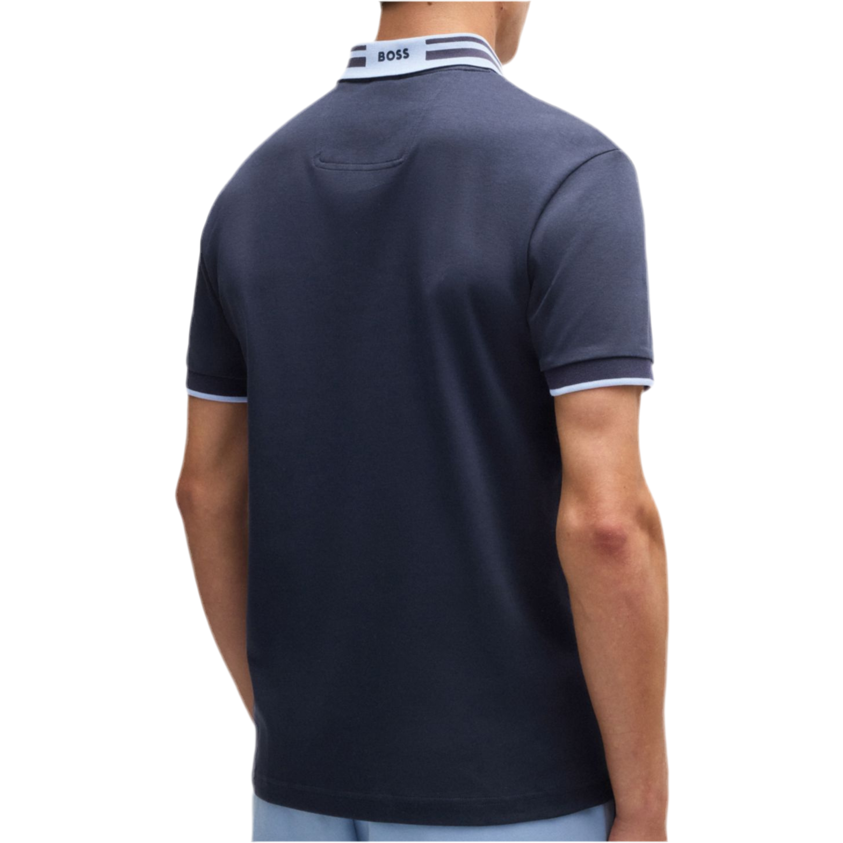 Hugo Boss Men Interlock Cotton Polo Shirt - Dark Blue