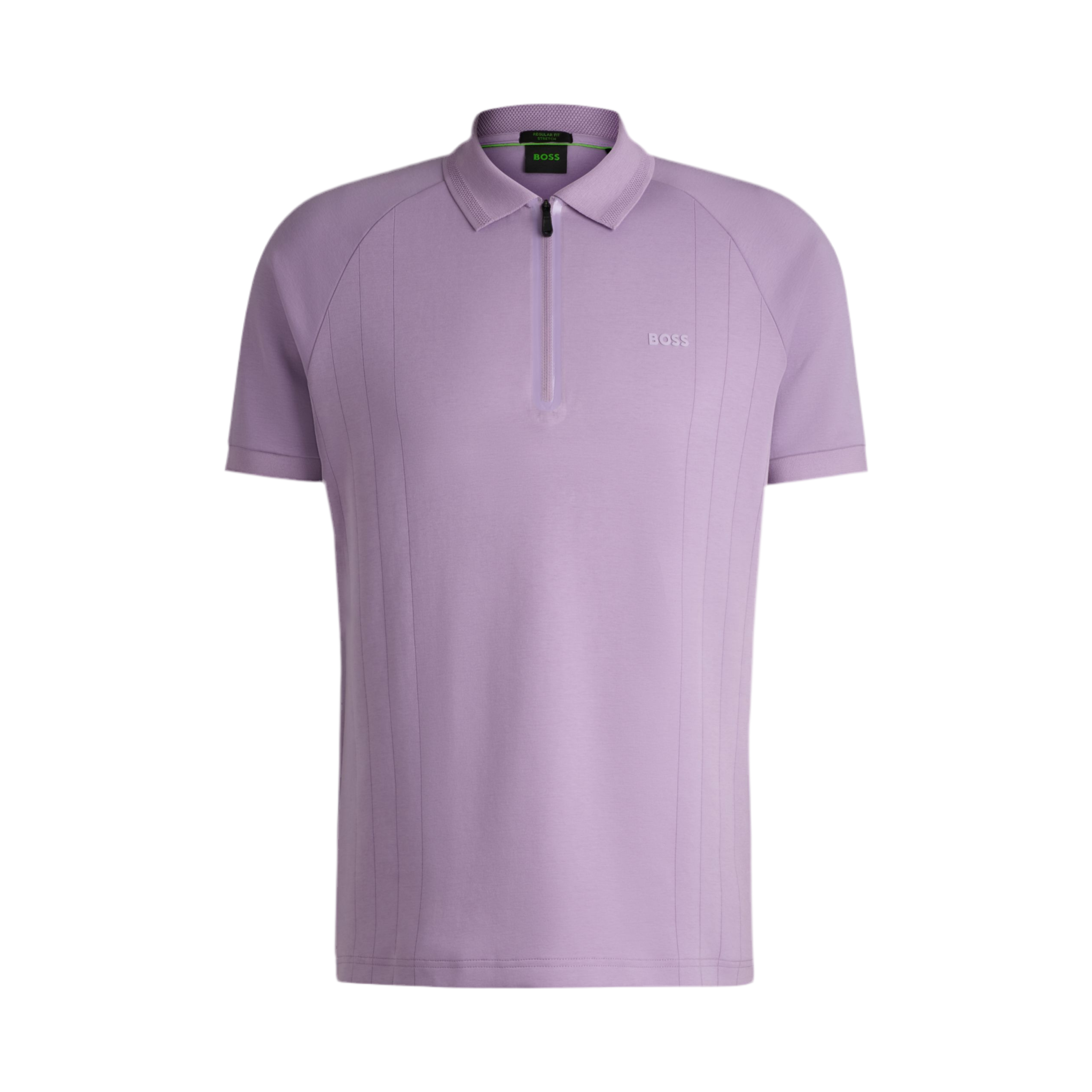 Hugo Boss Men Polo Shirt In Drop Needle - Light Purple