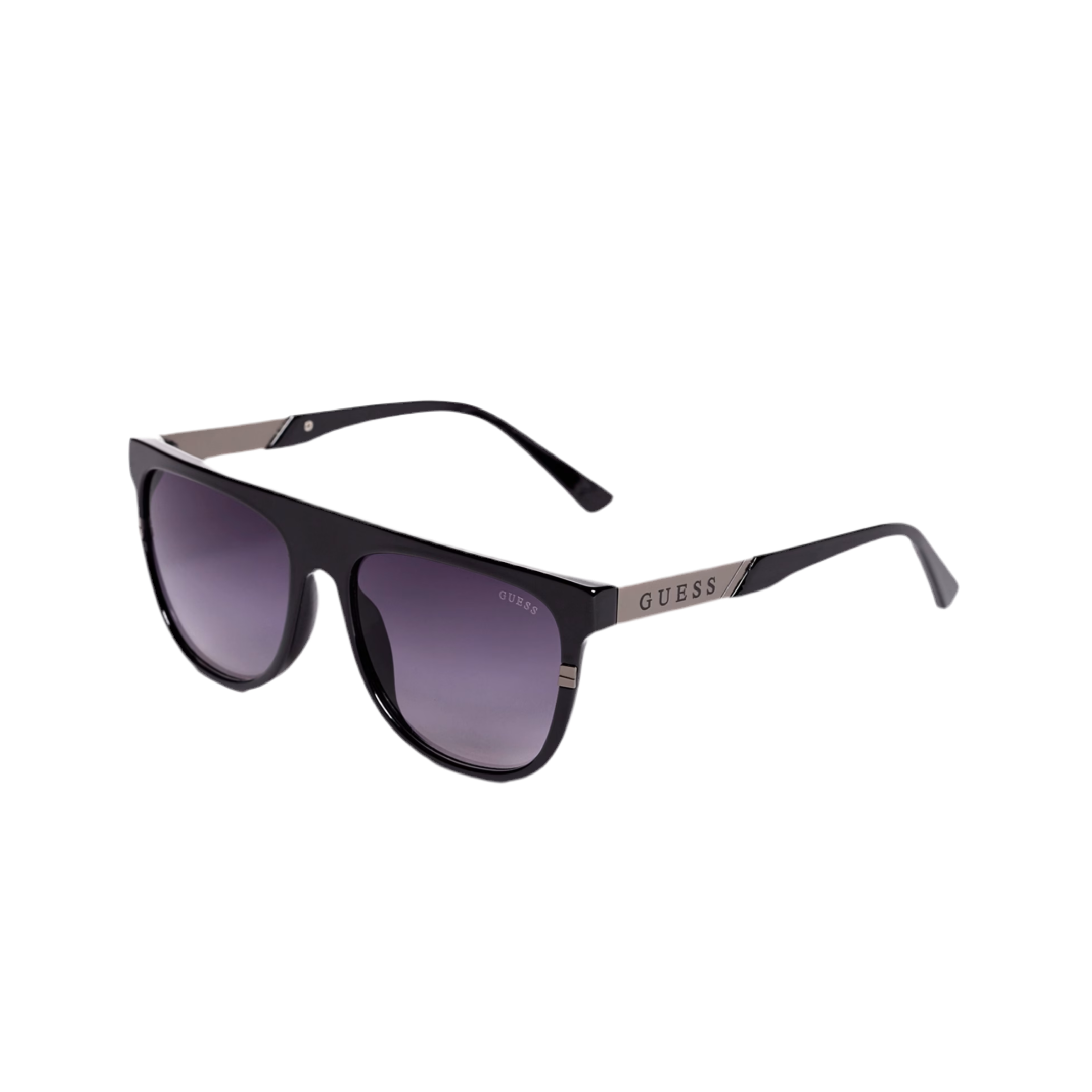 Guess Men Plastic Aviator Sunglasses - Black