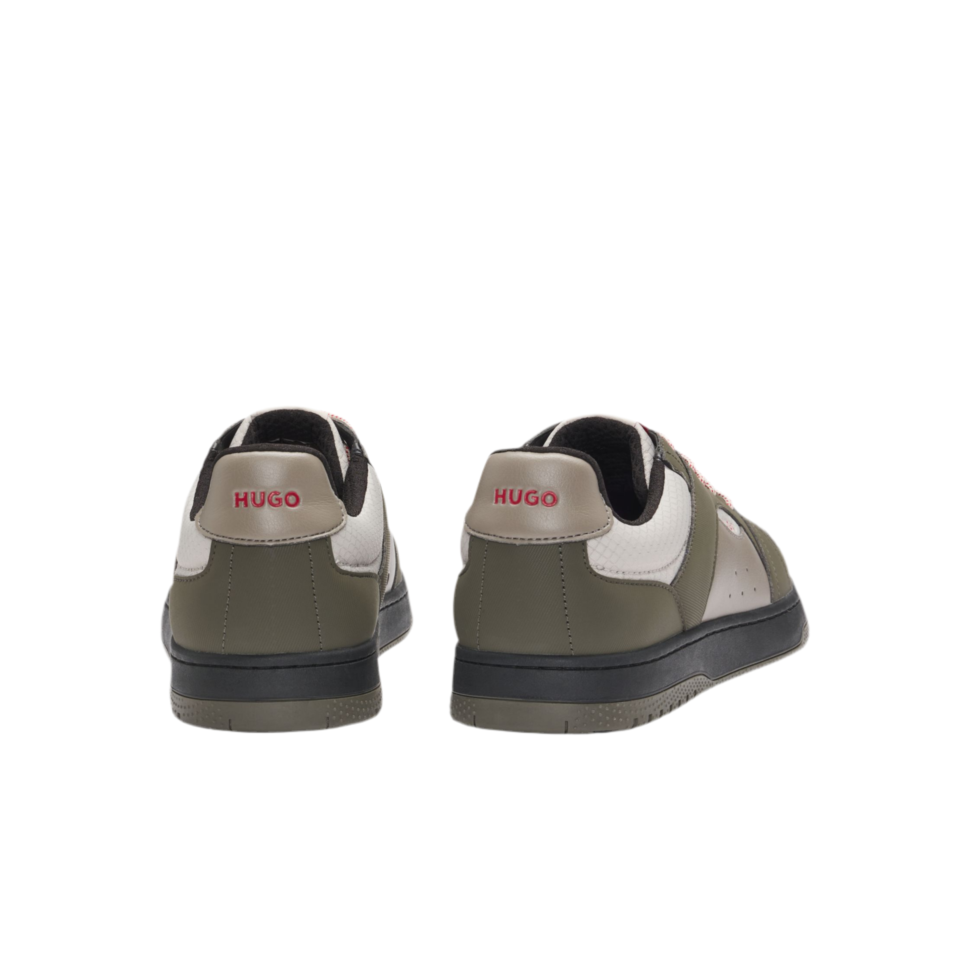 Hugo Boss Men Mixed Ripstop Suede Trainers - Light Brown