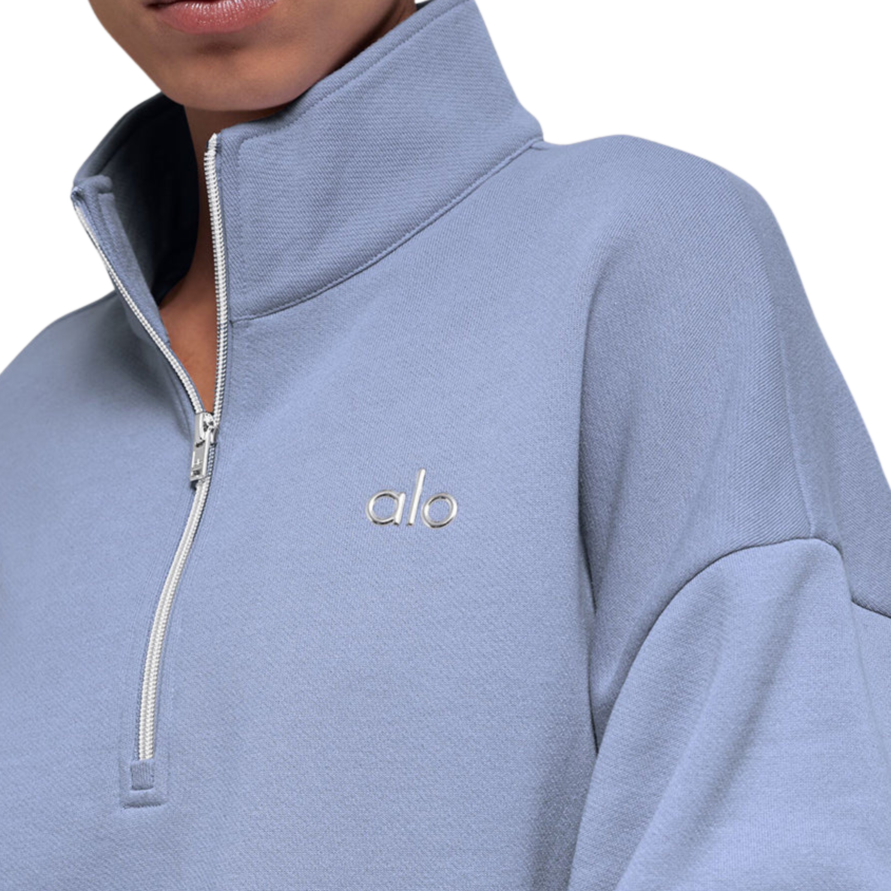 Alo Women Accolade 1/4 Zip Pullover - Winter Frost