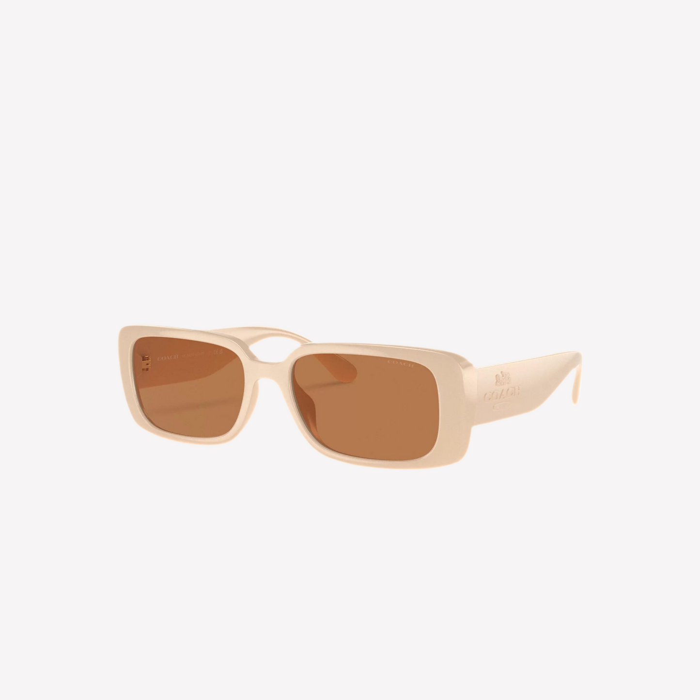 Coach Women Narrow Rectangle Sunglasses - Off White
