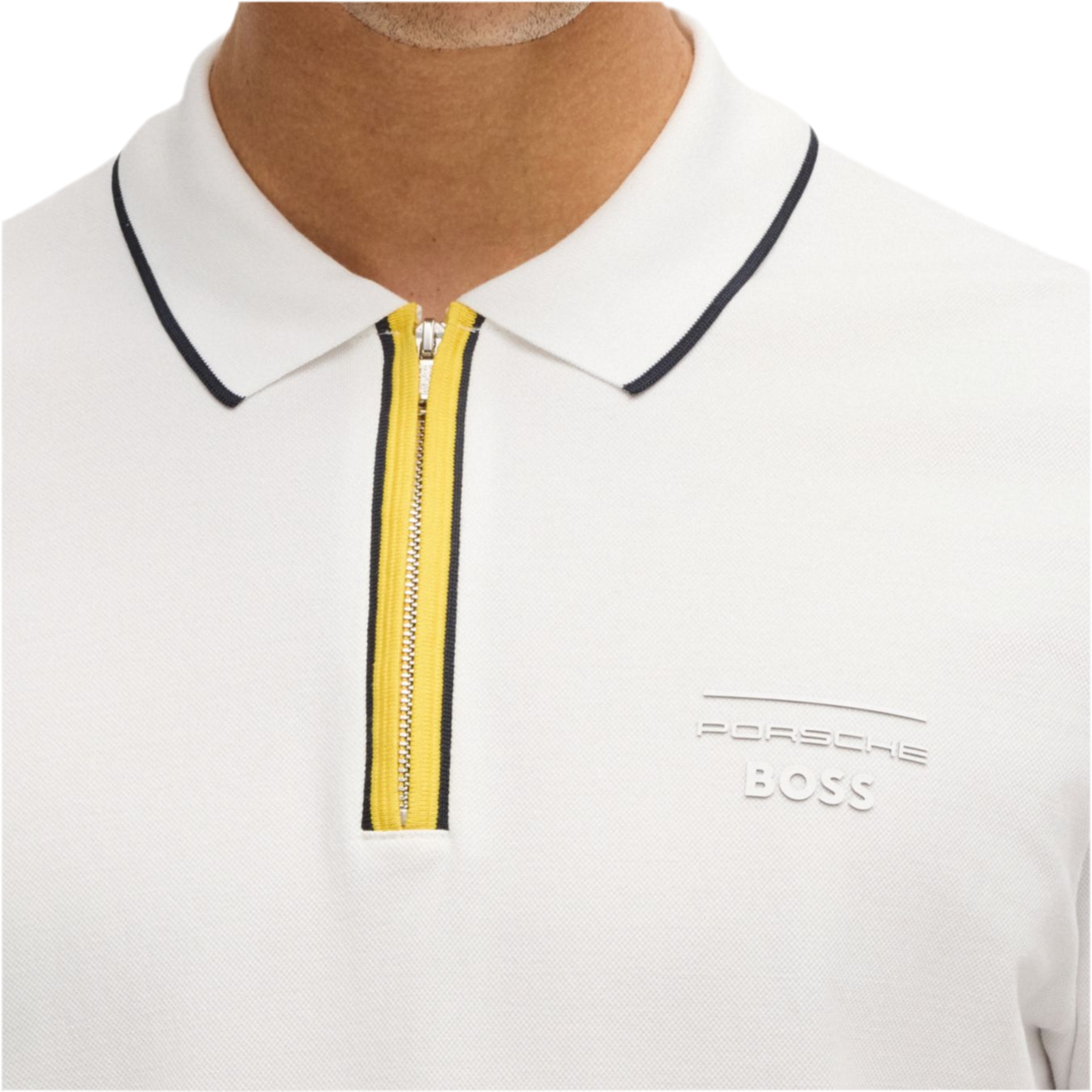 Hugo Boss Men Polo Shirt Porsche X Boss - White