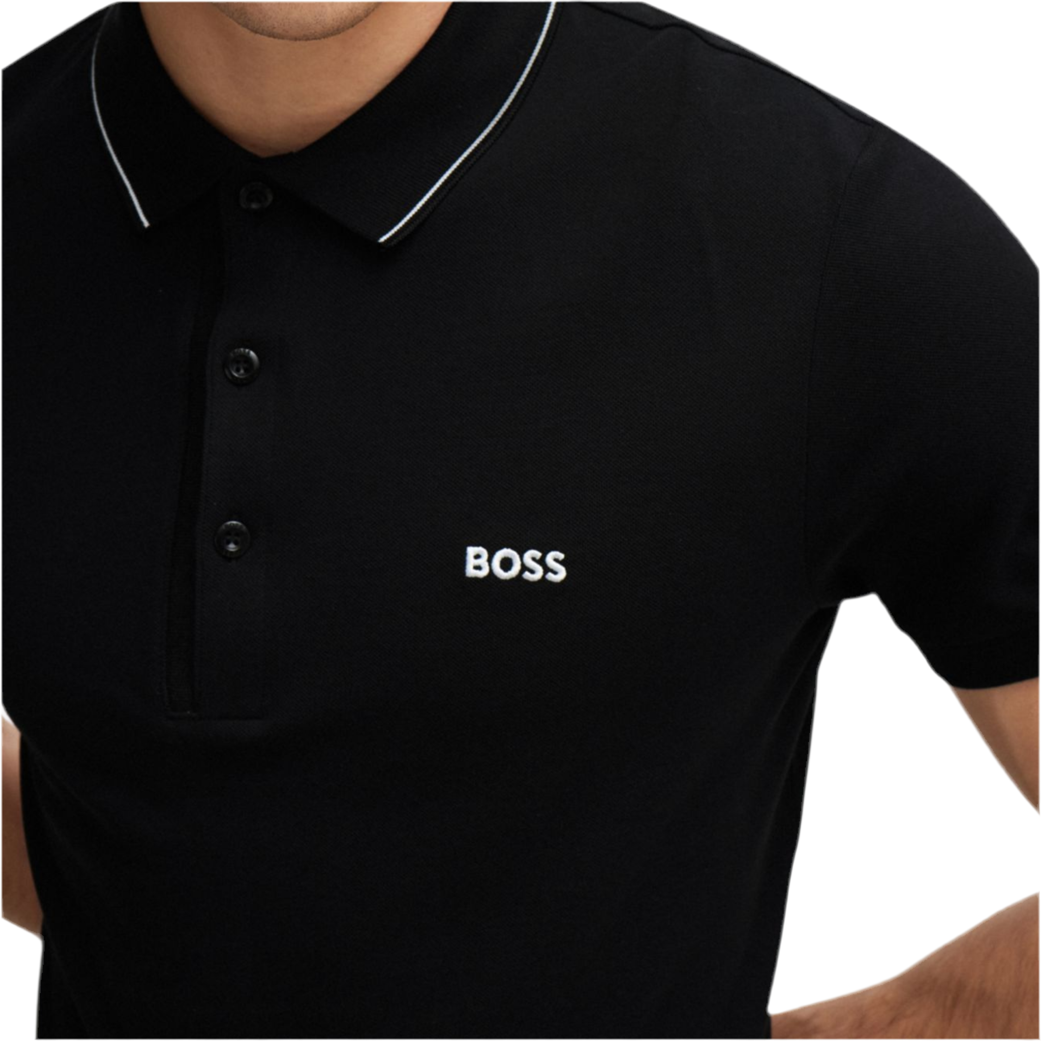 Hugo Boss Men Cotton Pique Slim Fit Polo Shirt - Black