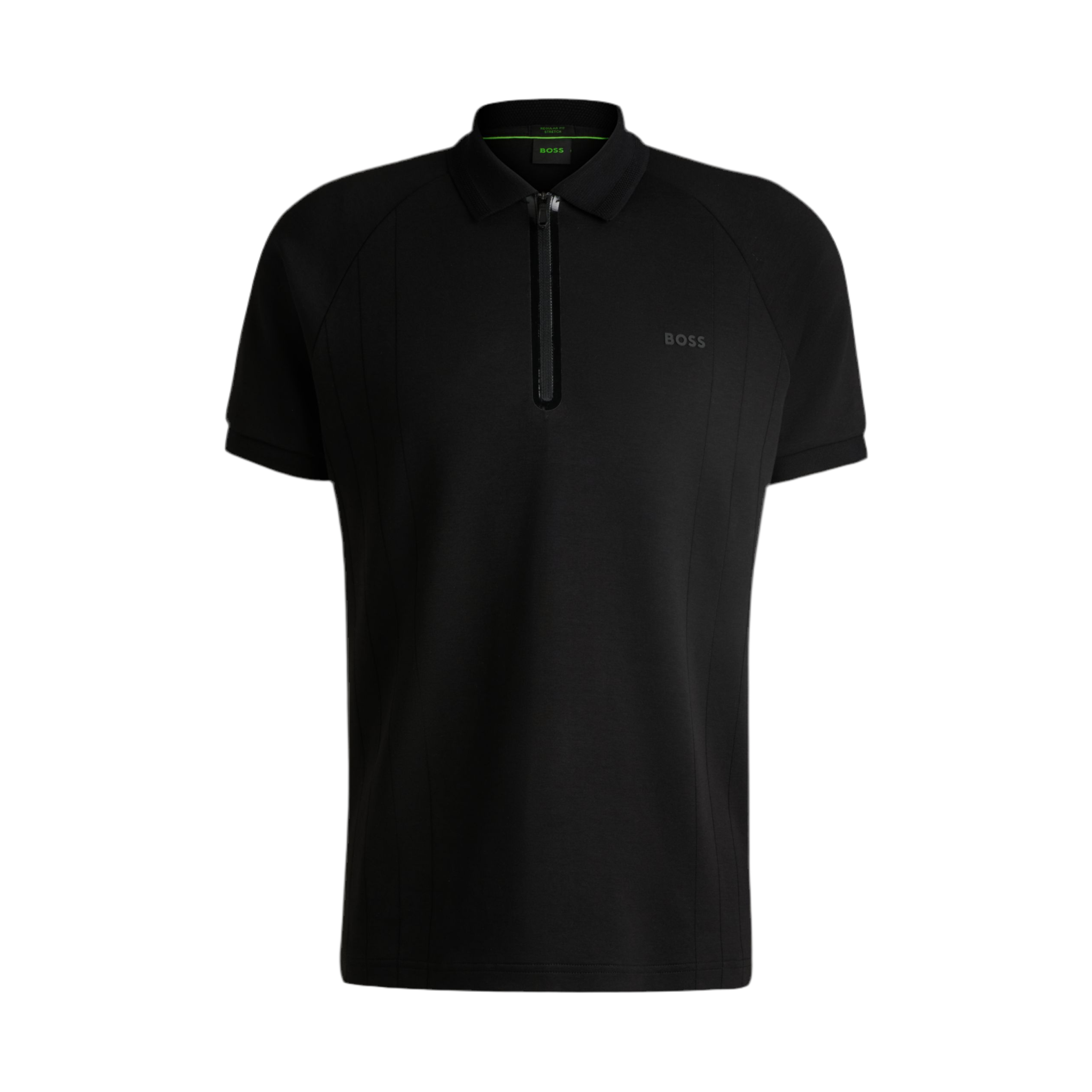 Hugo Boss Men Polo Shirt In Drop Needle - Black