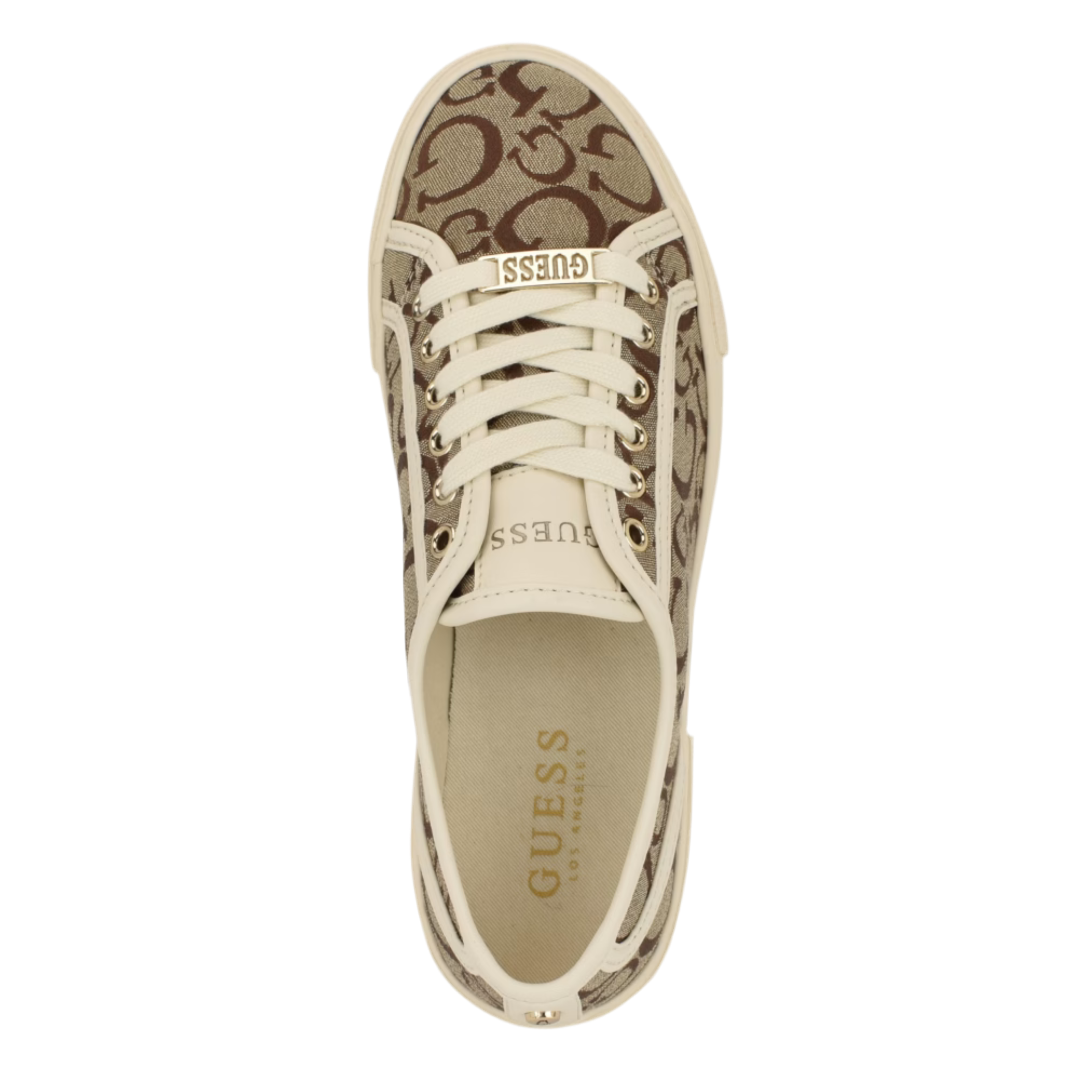 Guess Women Melya Logo Low-Top - Brown
