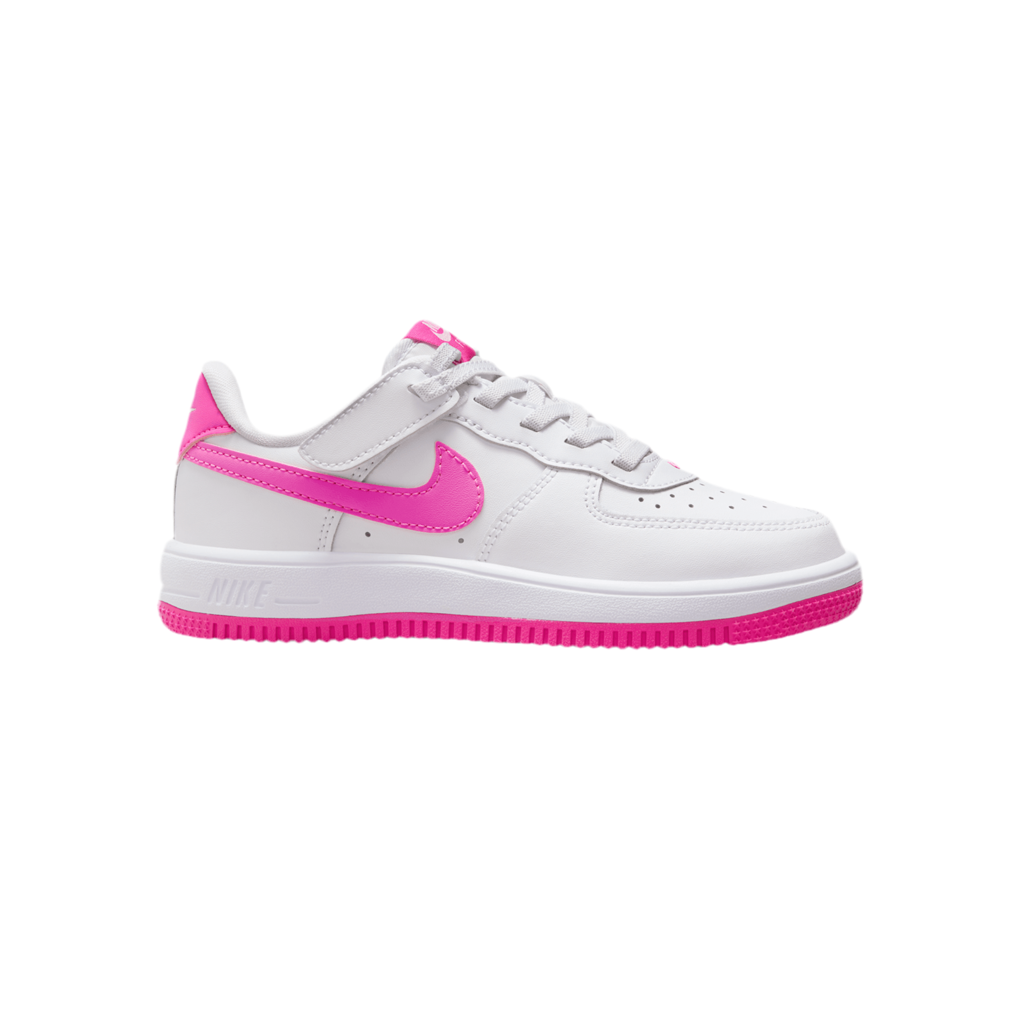 Nike Girls Kids Air Force 1 Low EasyOn - White Laser Fuchsia