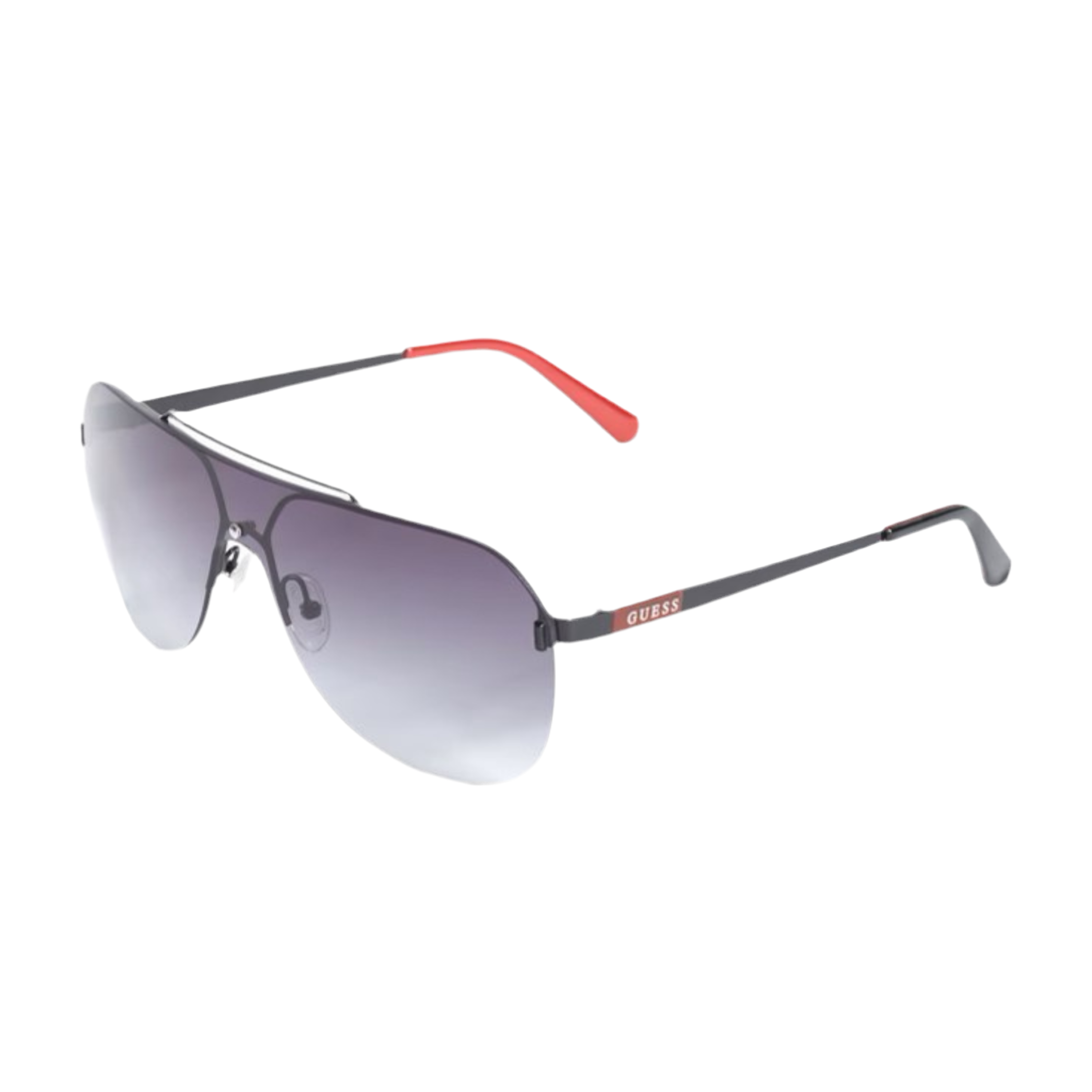 Guess Men Rimless Shield Sunglasses - Black