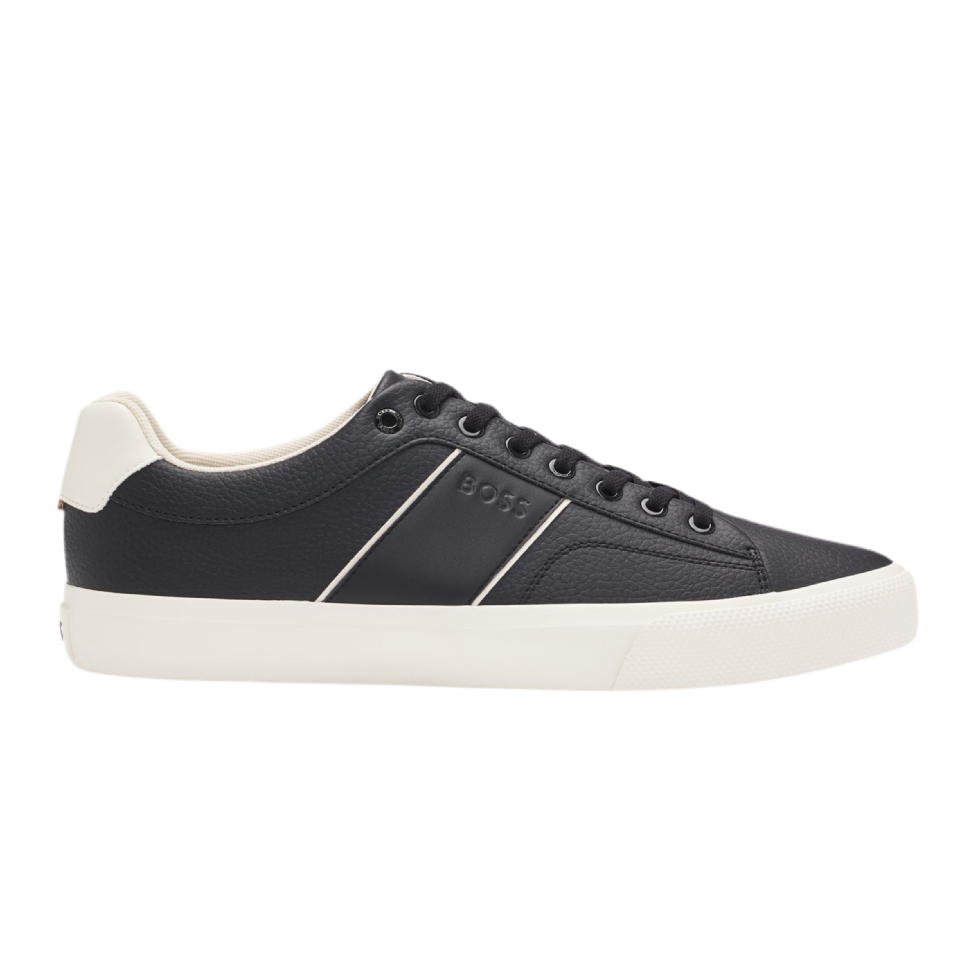Hugo Boss Men Faux Leather Trainers - Black