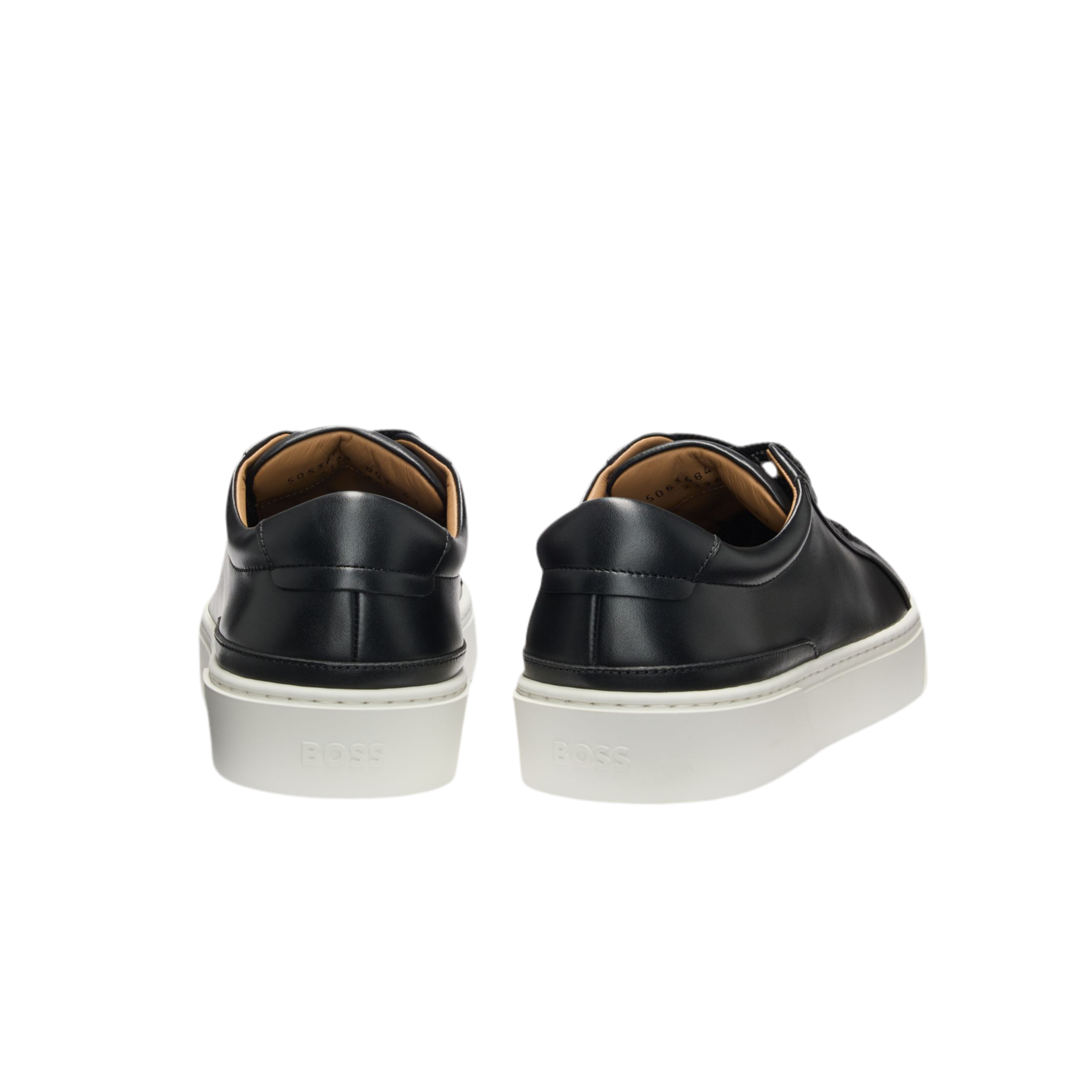 Hugo Boss Men Gary Leather Low-Top Trainers - Black