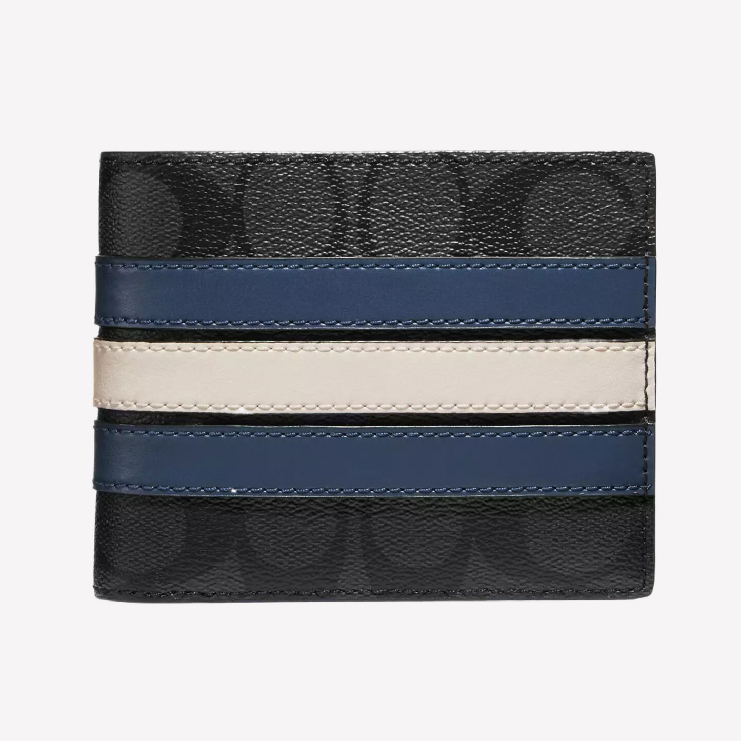 COACH 3 in 1 Wallet in Varsity Canvas - Black Blue