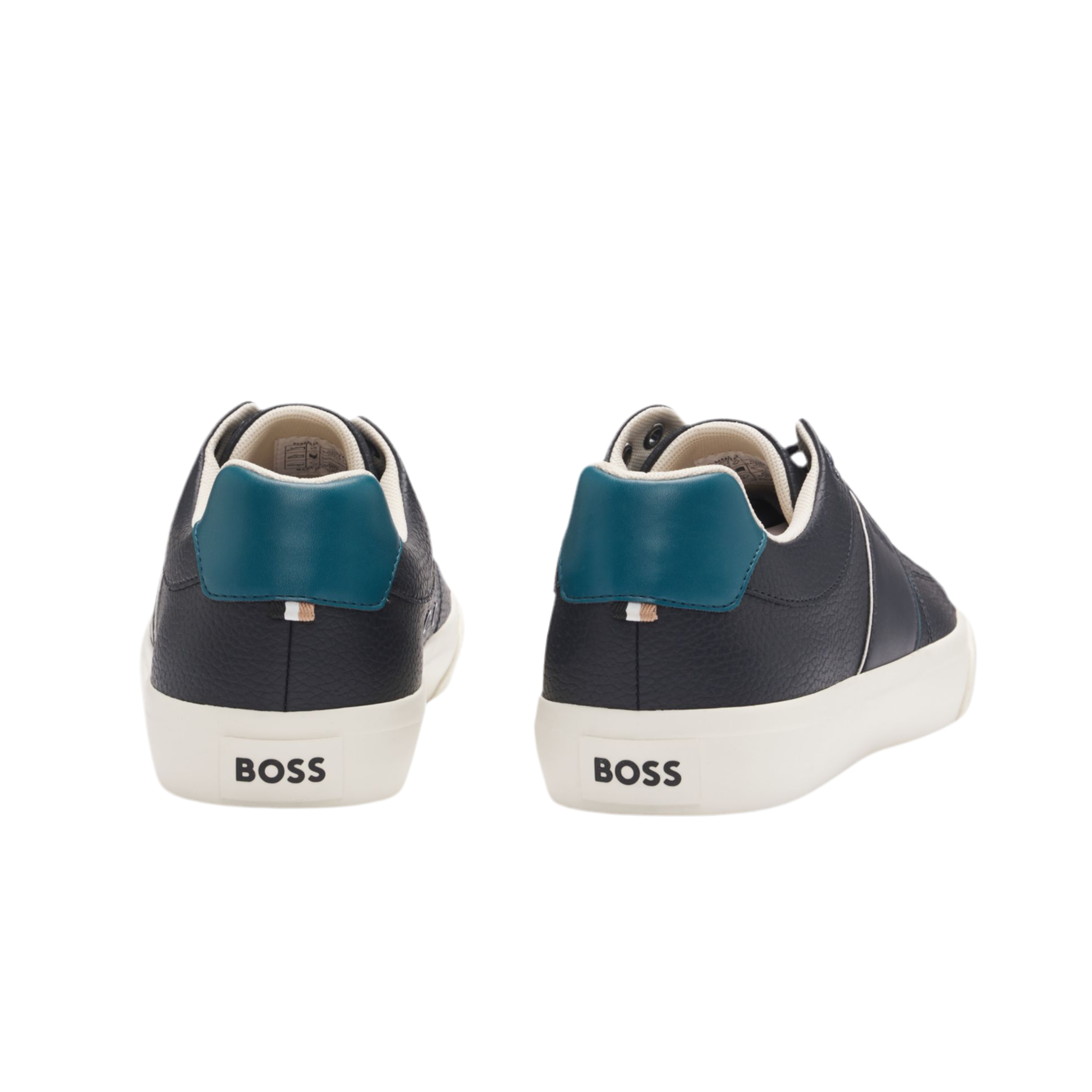 Hugo Boss Men Faux Leather Trainers - Light Blue