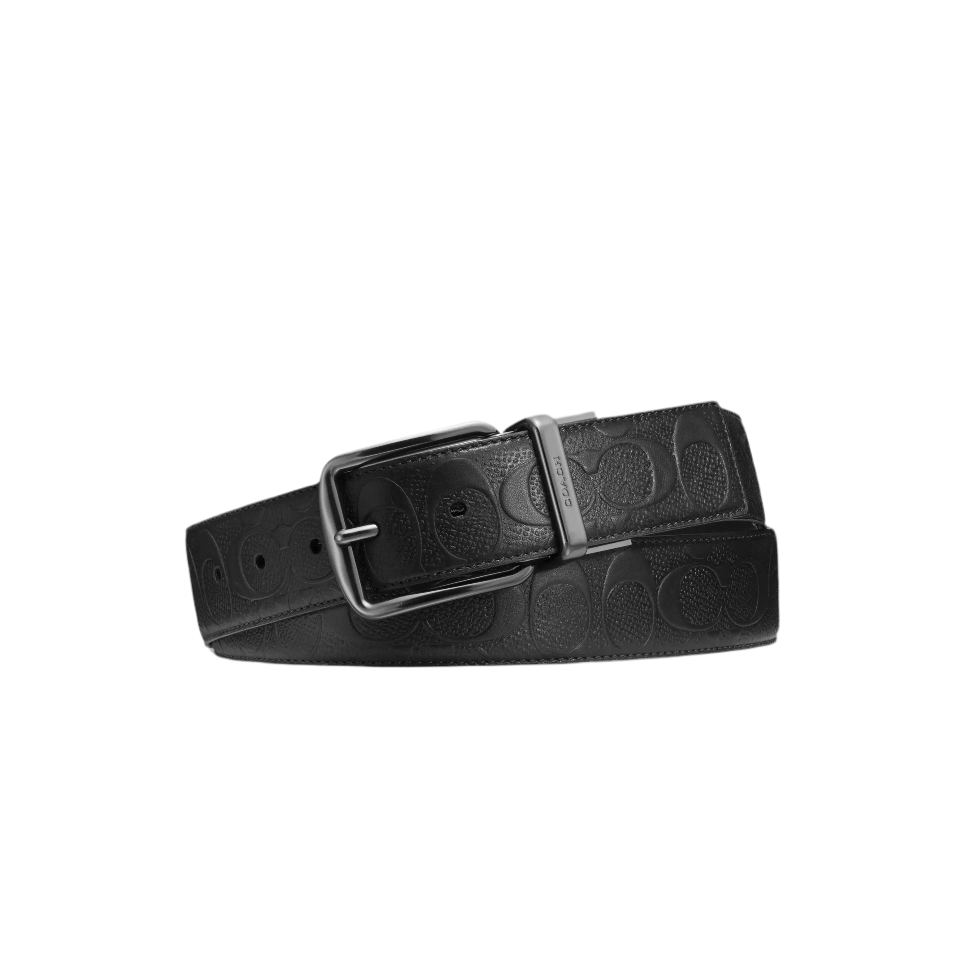 COACH Harness Buckle Reversible Belt - Black