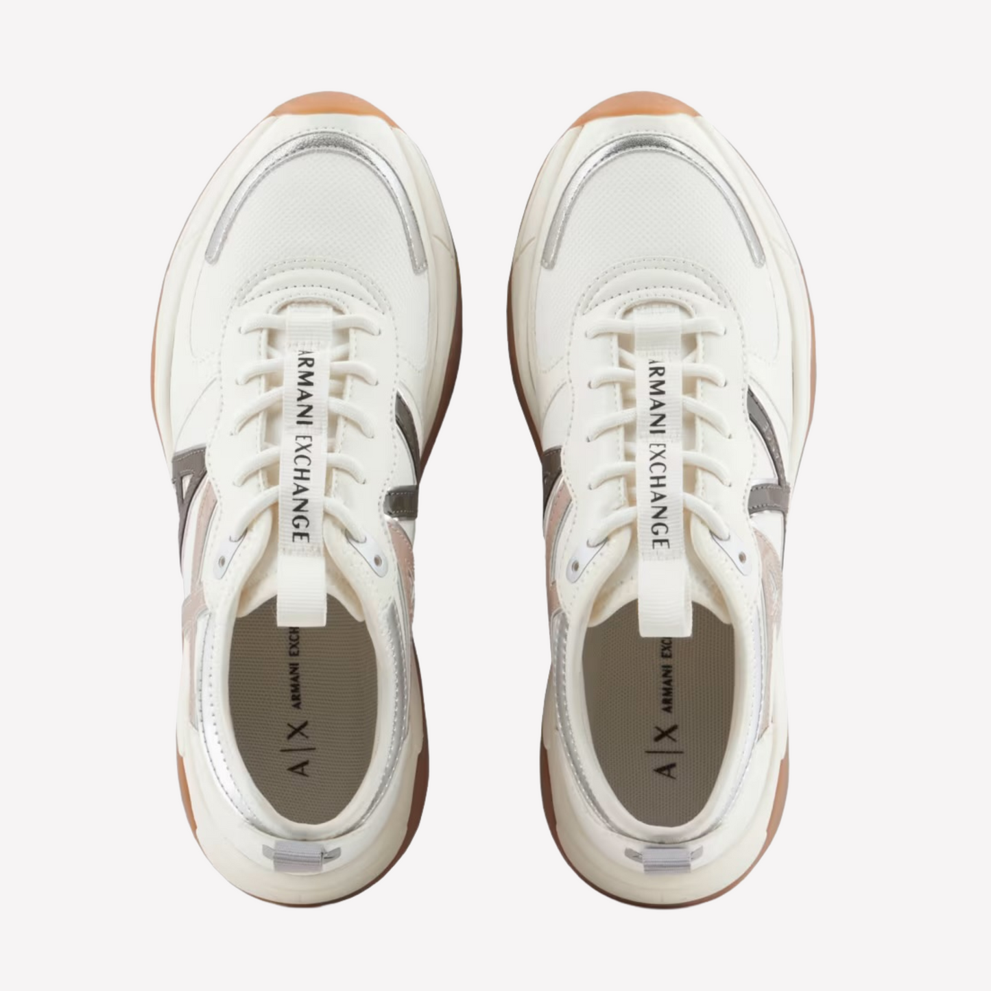 Armani Exchange Women's Chunky Sneaker - Beige