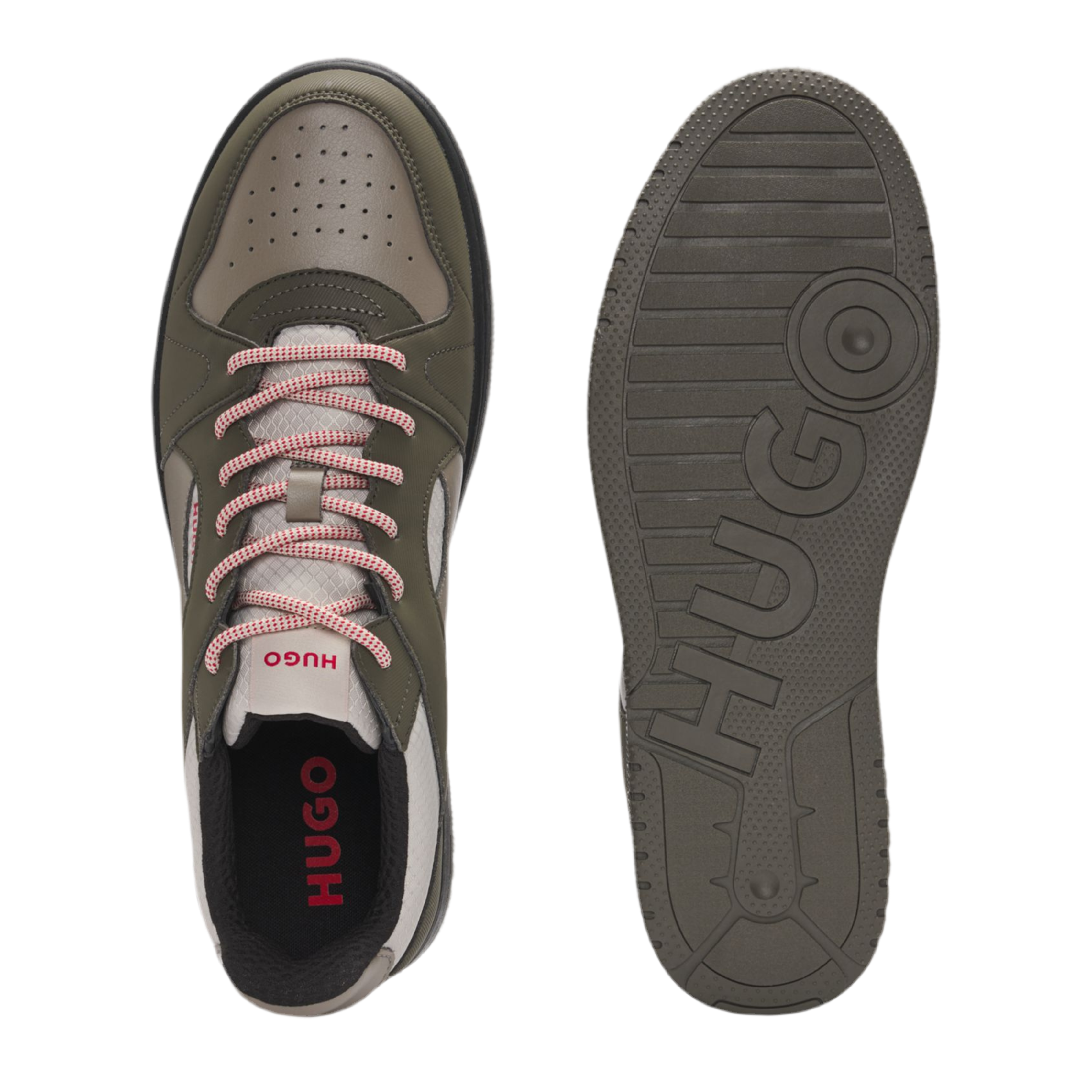 Hugo Boss Men Mixed Ripstop Suede Trainers - Light Brown