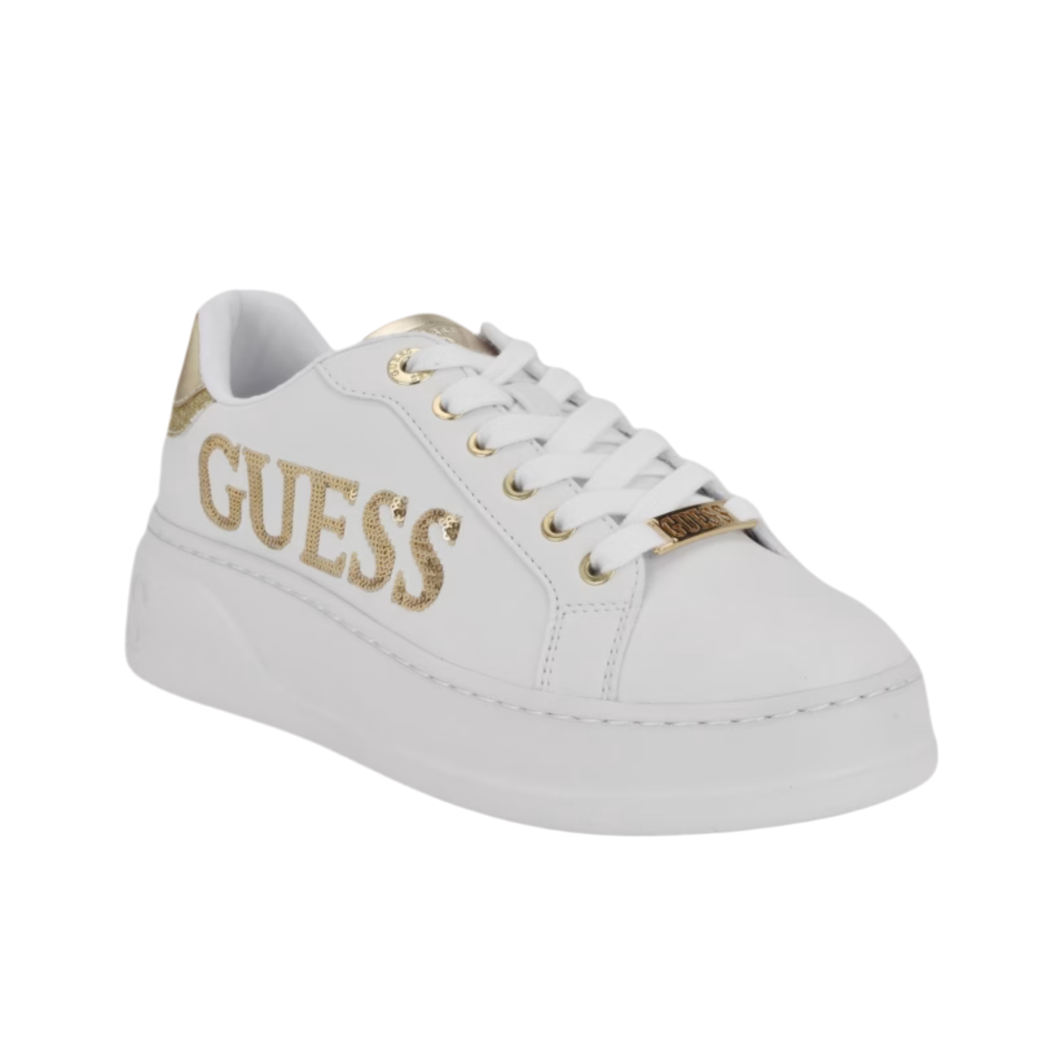 Guess Women Cordell Sequin Low-Top - Gold
