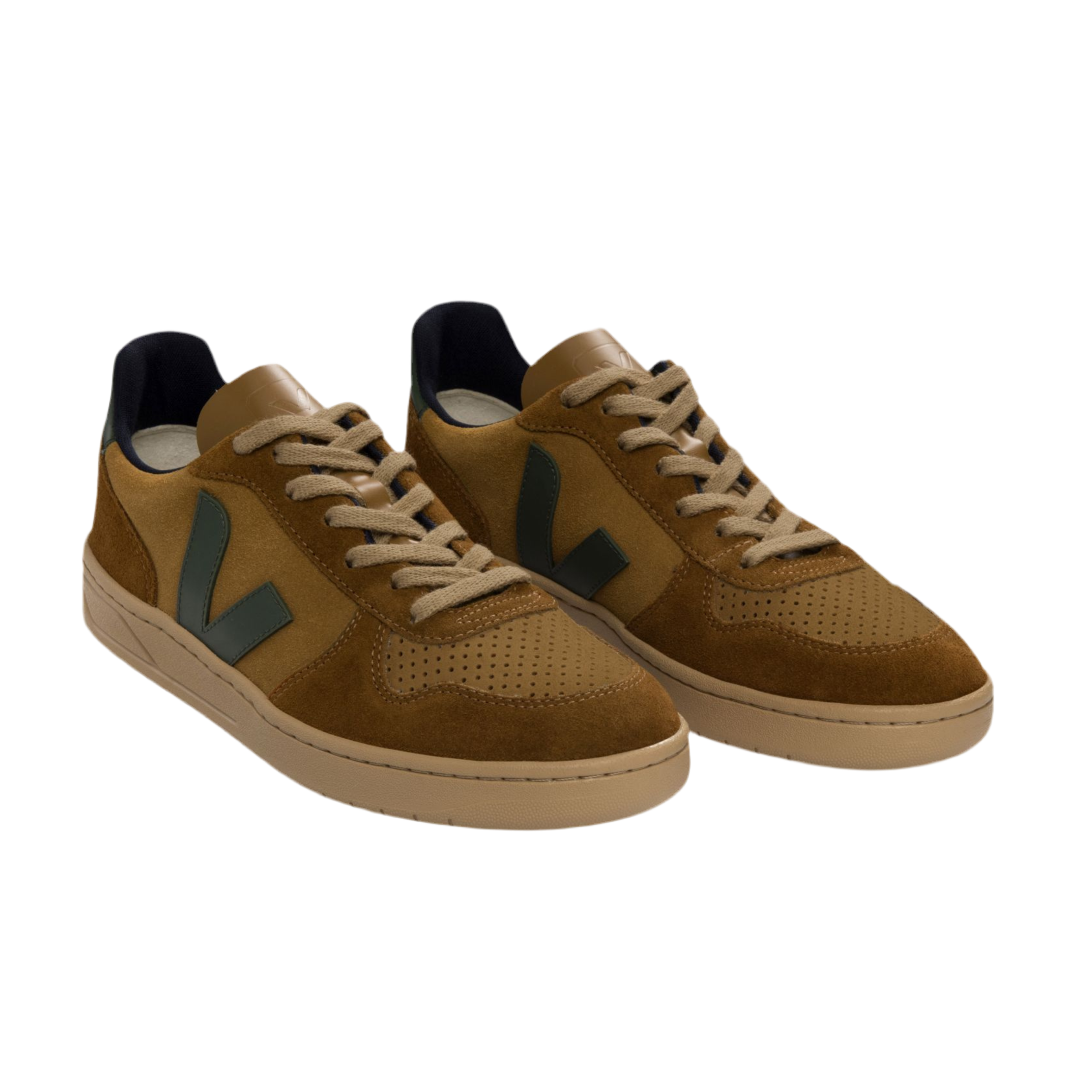 Veja Men V-10 - Suede Camel Cyprus Multico