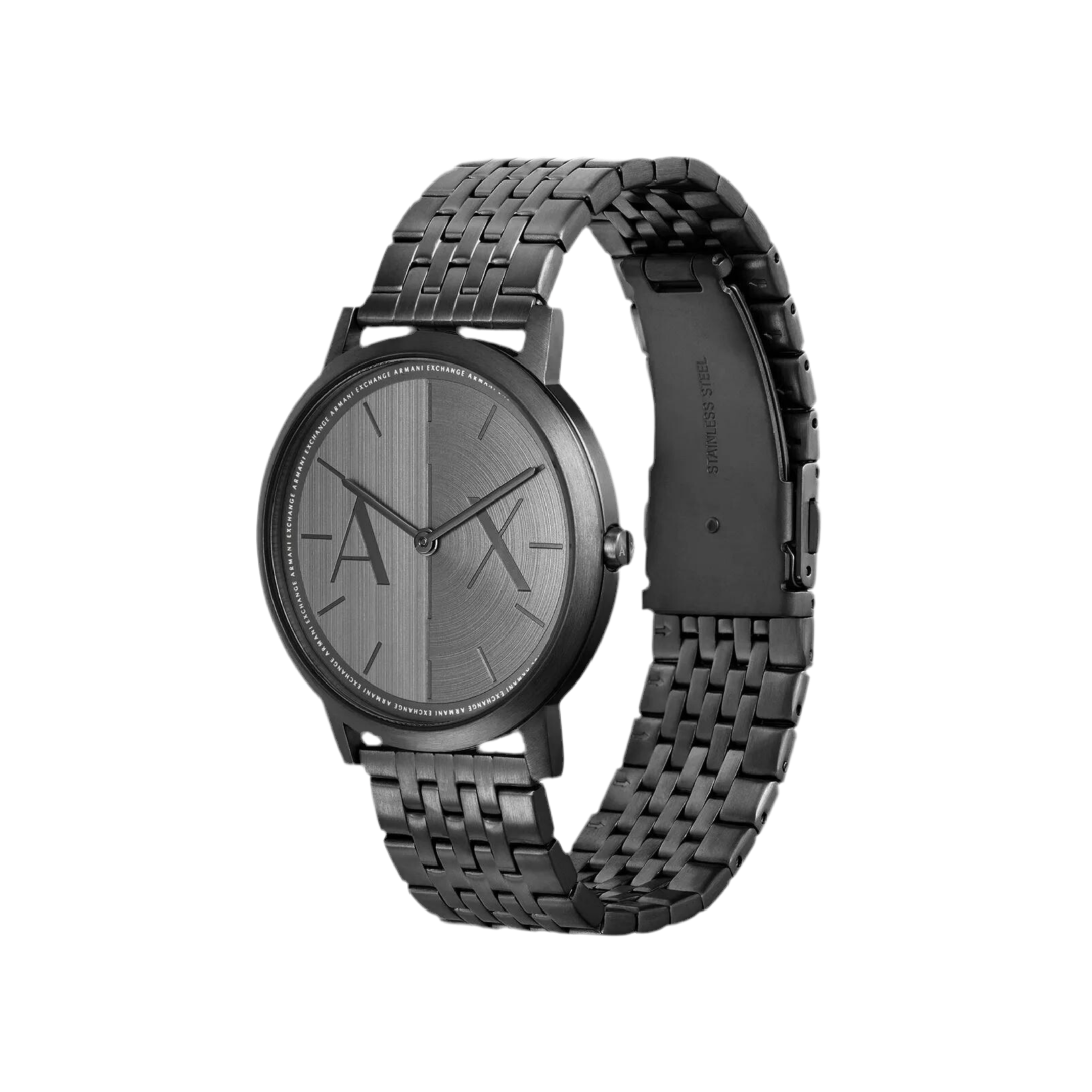 Armani Exchange Men Two-Hand Stainless Steel Watch - Black