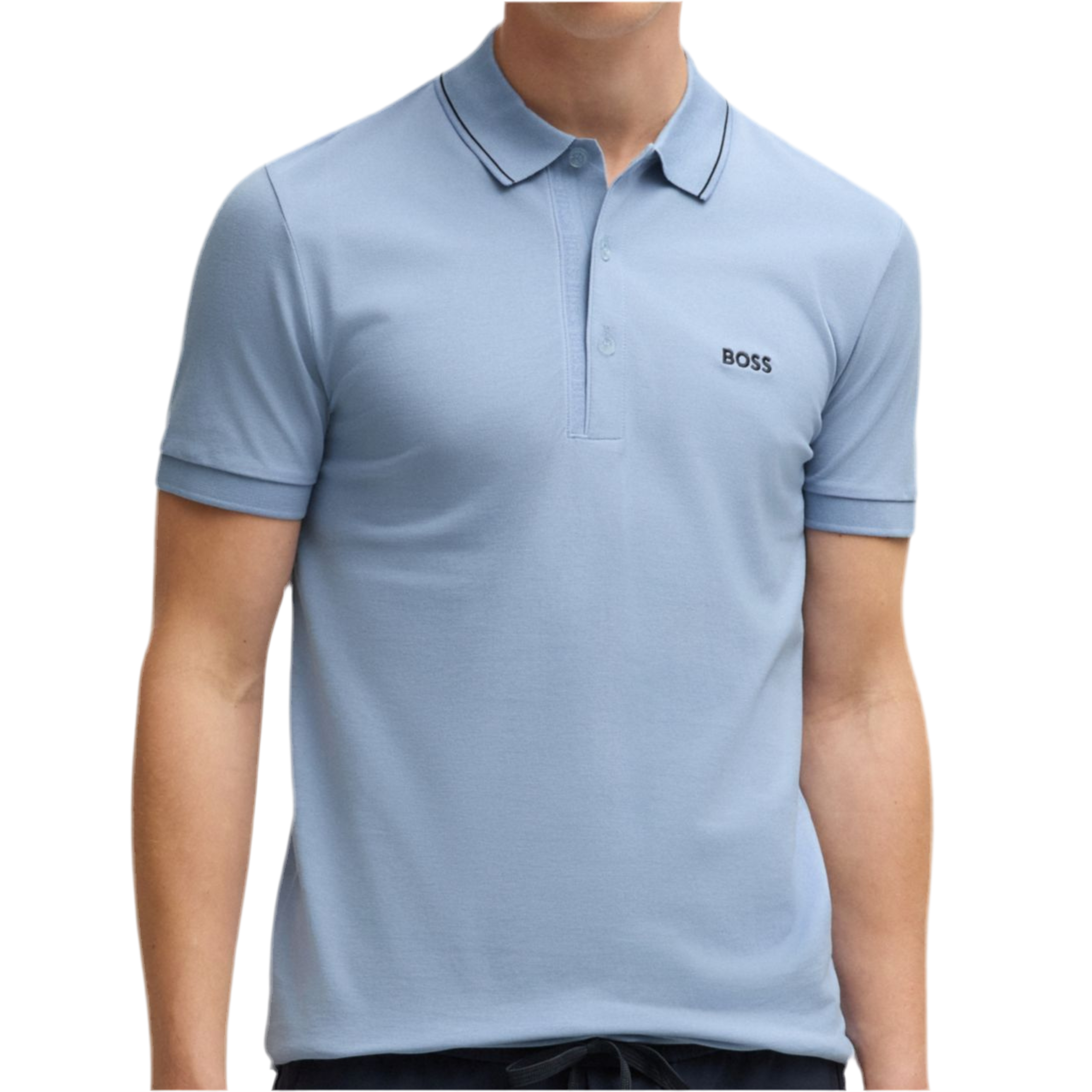 Hugo Boss Men Cotton Pique Slim Fit Polo Shirt - Light Blue