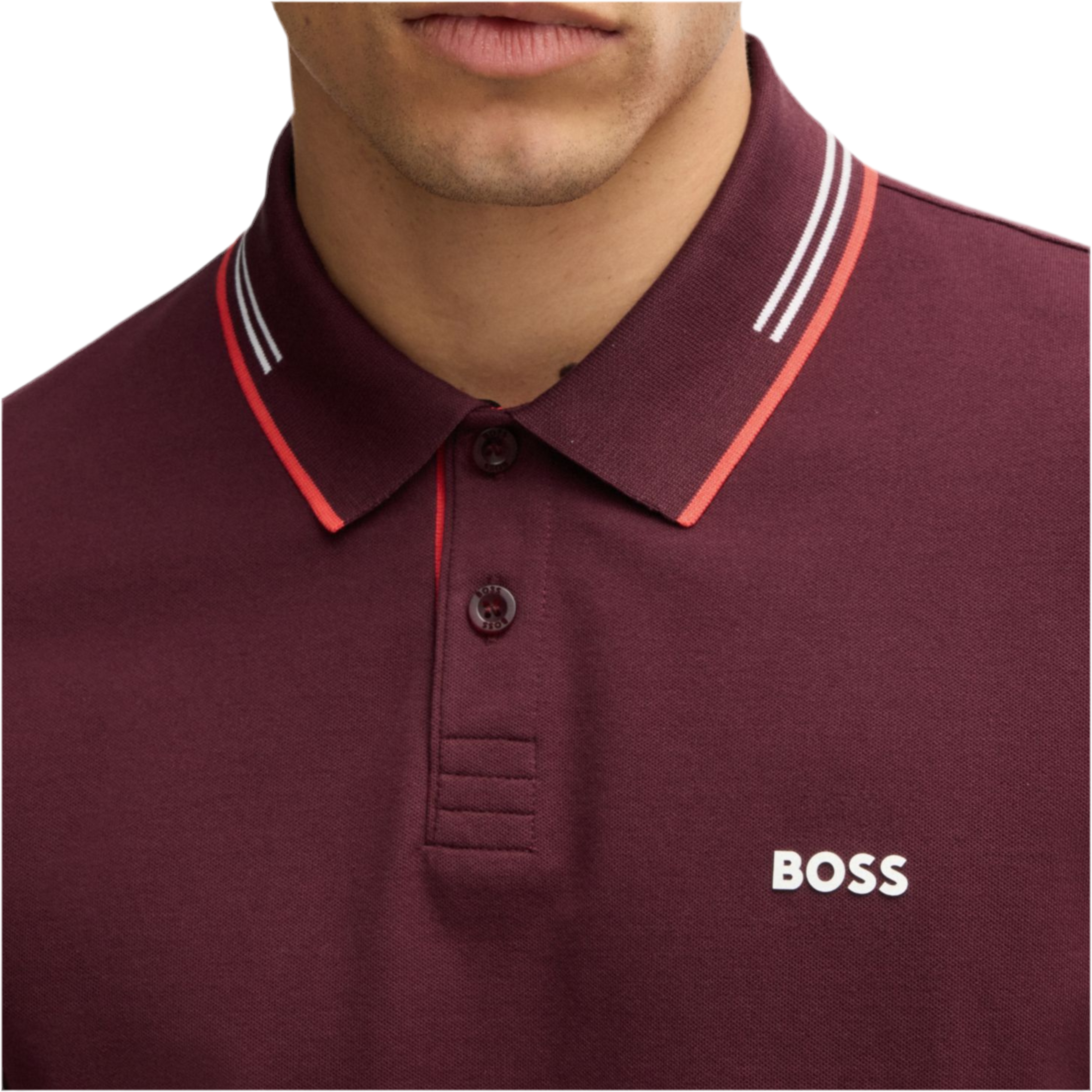 Hugo Boss Men Stretch Cotton Slim Fit Polo Shirt - Red