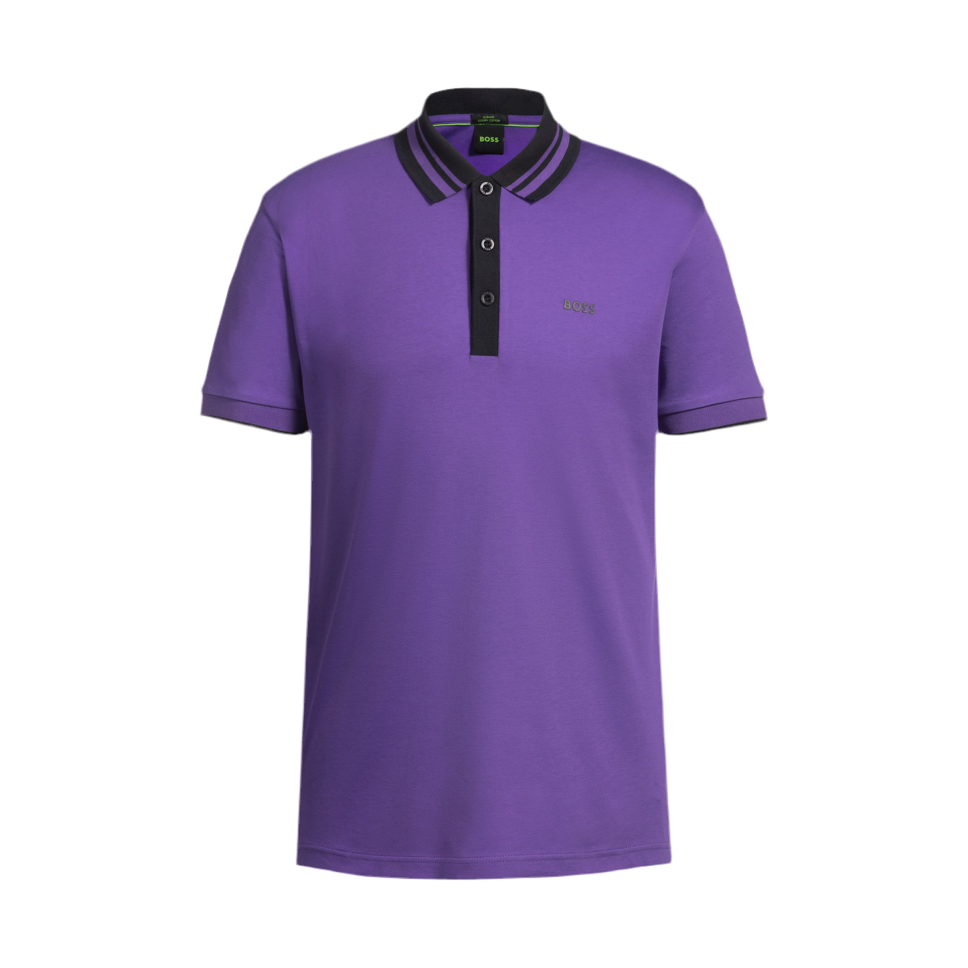 Hugo Boss Men Interlock Cotton Polo Shirt - Dark Purple
