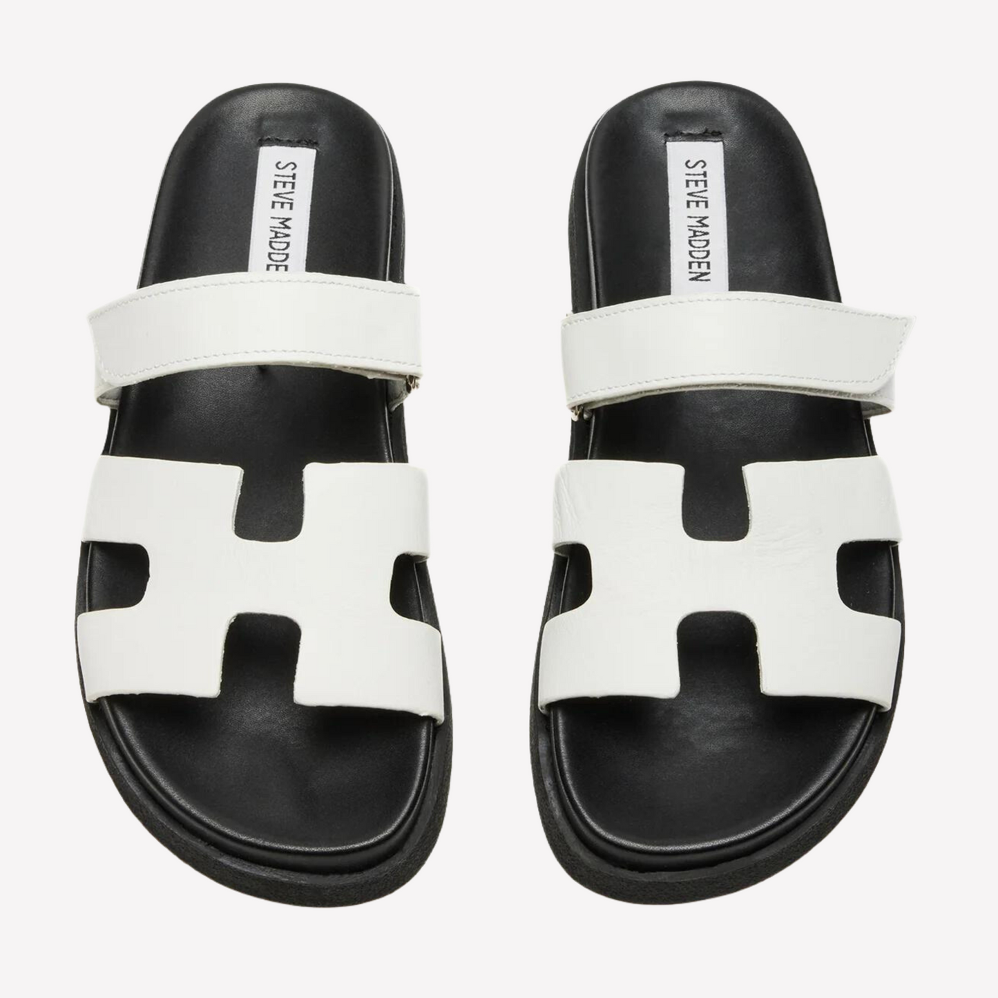 Steve Madden Women Mayven Sandal - White Black