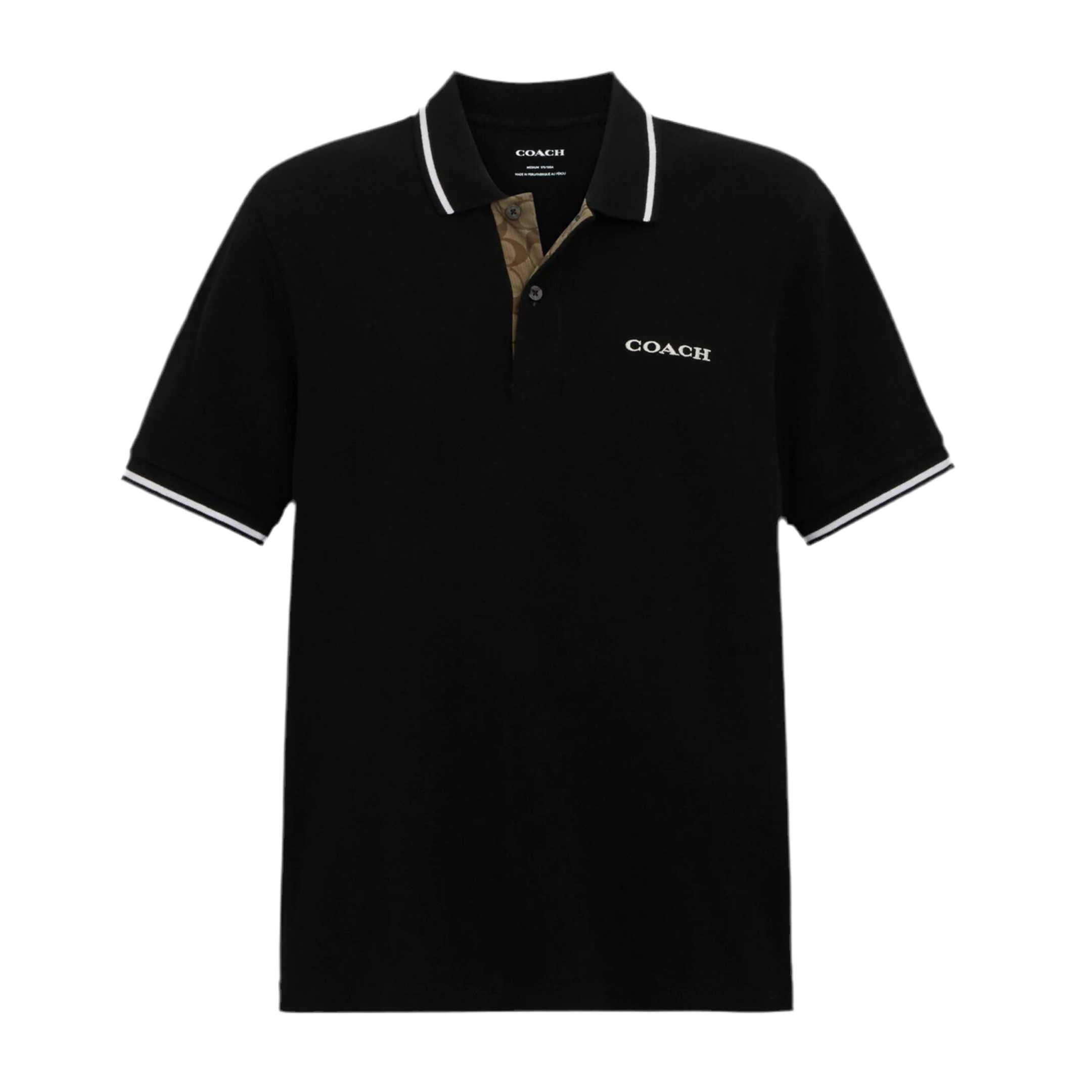 COACH Men Signature Polo - Black