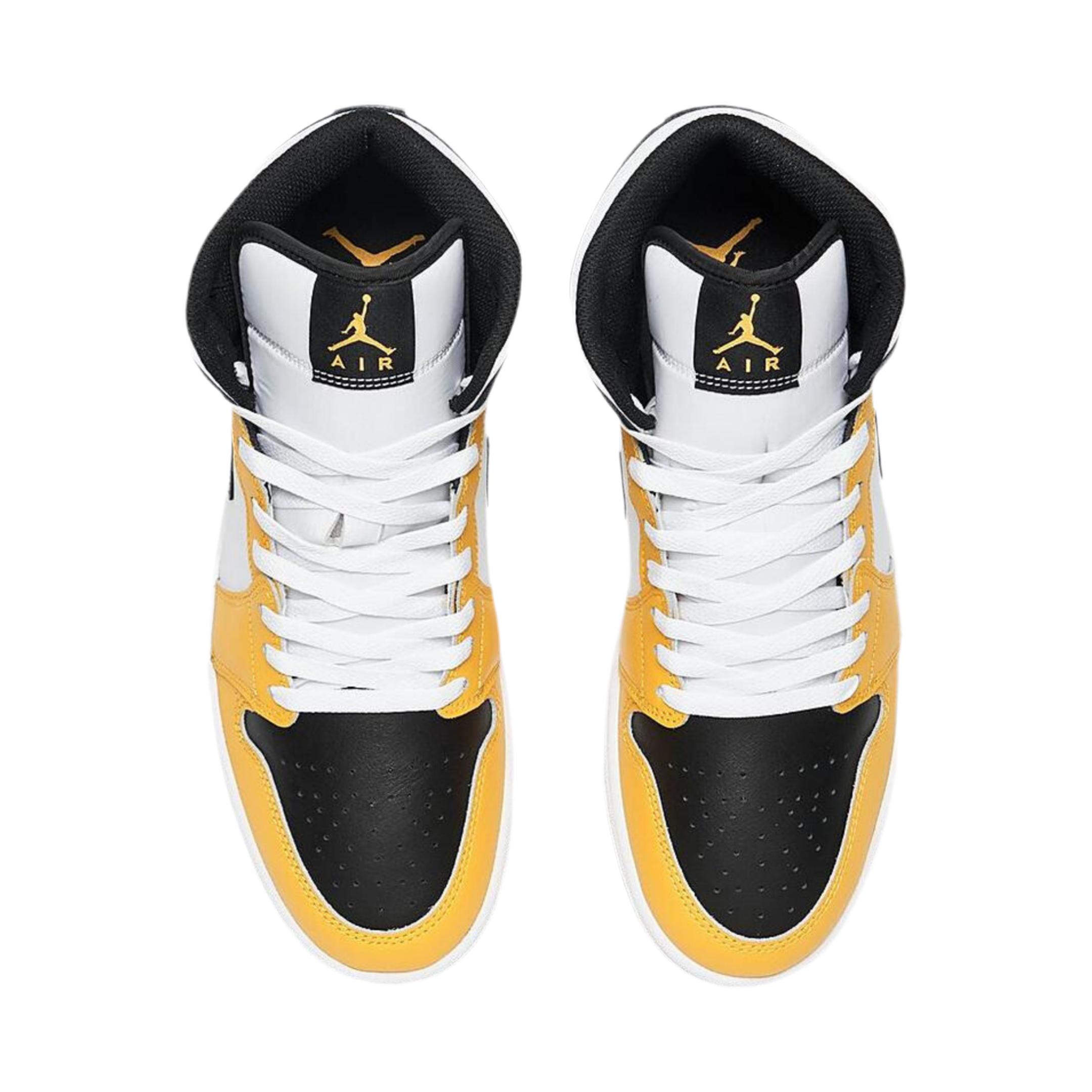 Nike Men's Air Jordan Retro 1 Mid - Black Yellow
