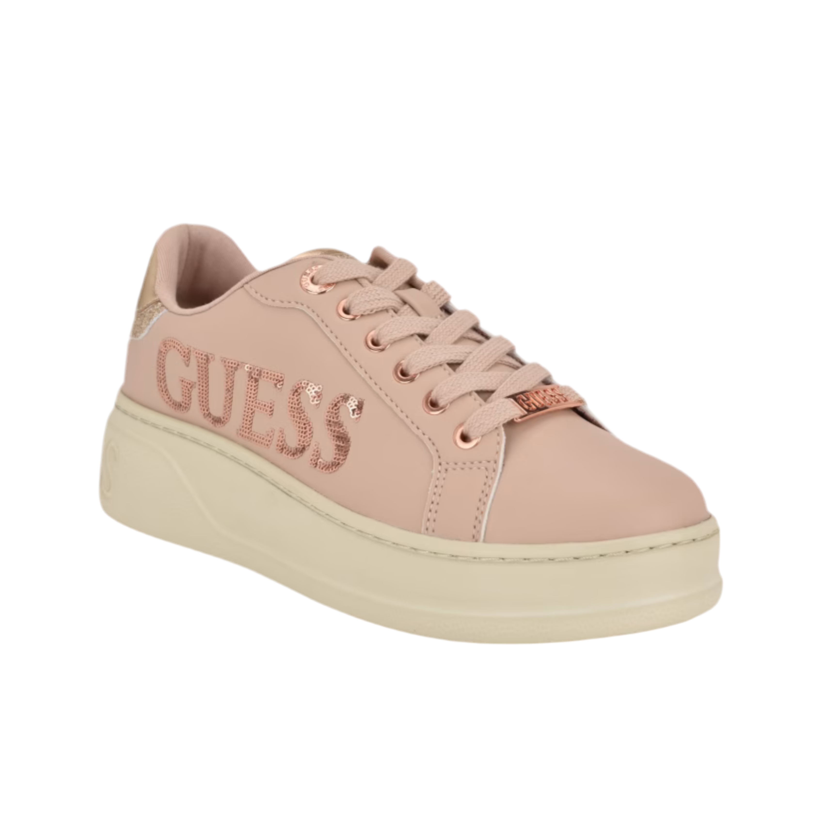 Guess Women Cordell Sequin Low-Top - Off White