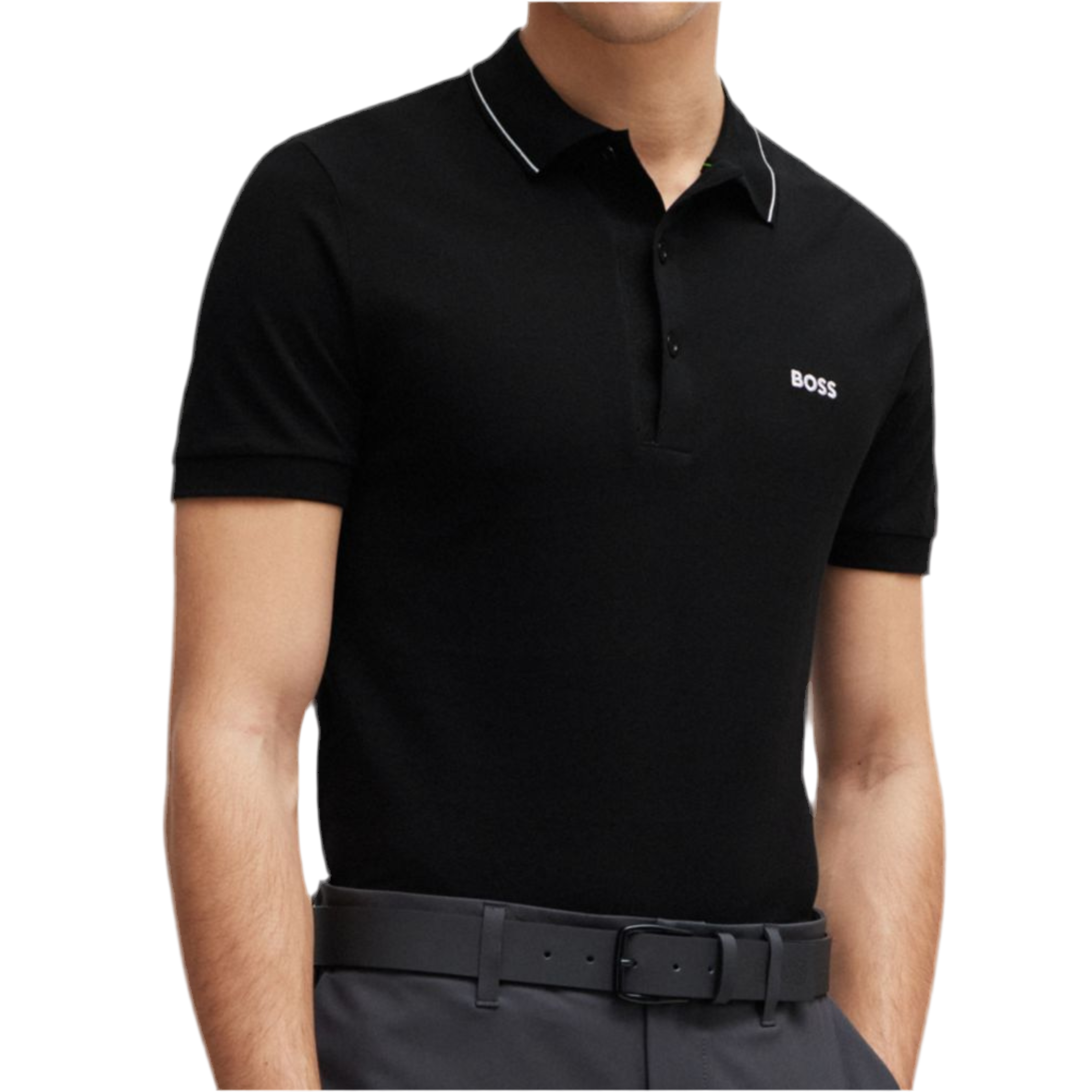 Hugo Boss Men Cotton Pique Slim Fit Polo Shirt - Black