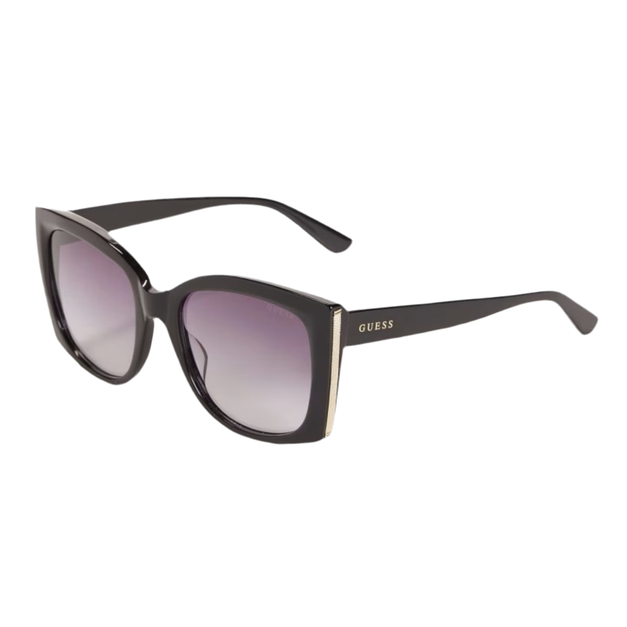 Guess Women Oversized Plastic Butterfly Sunglasses - Black