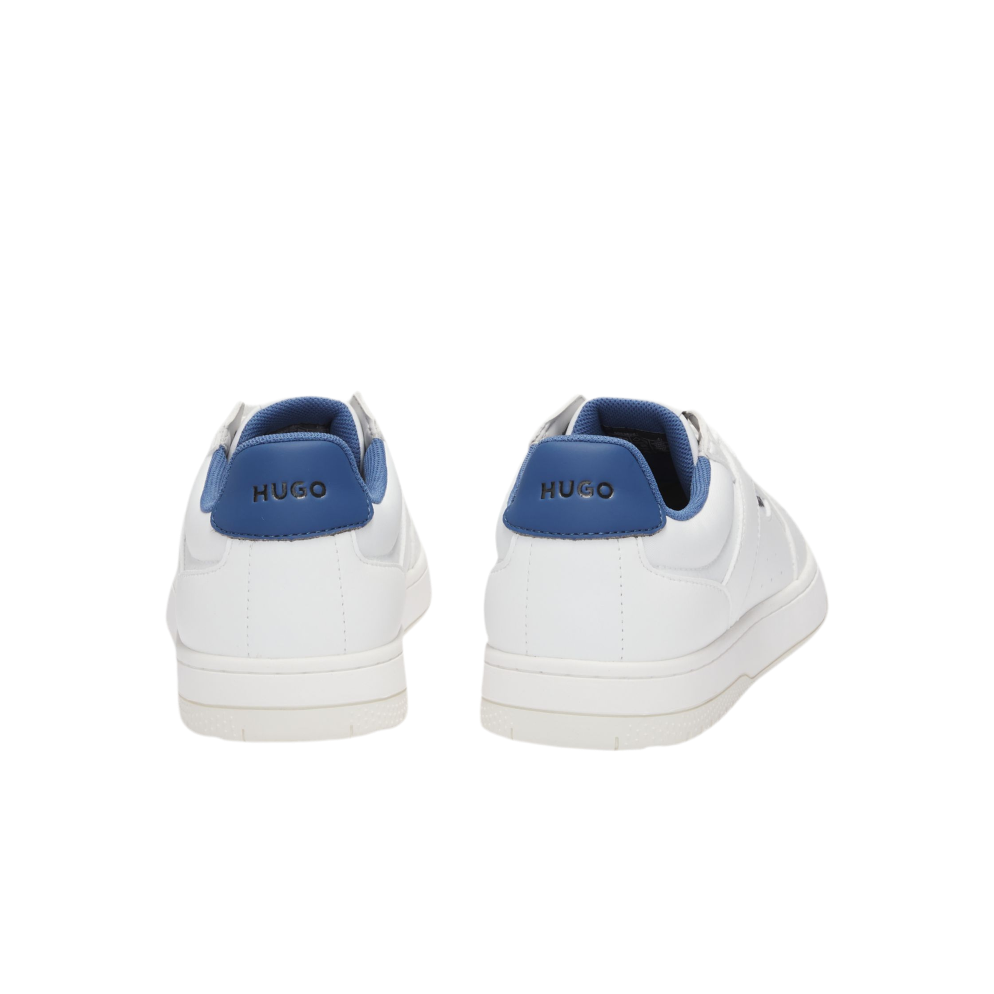 Hugo Boss Men Faux Leather Lace Up Trainers - White