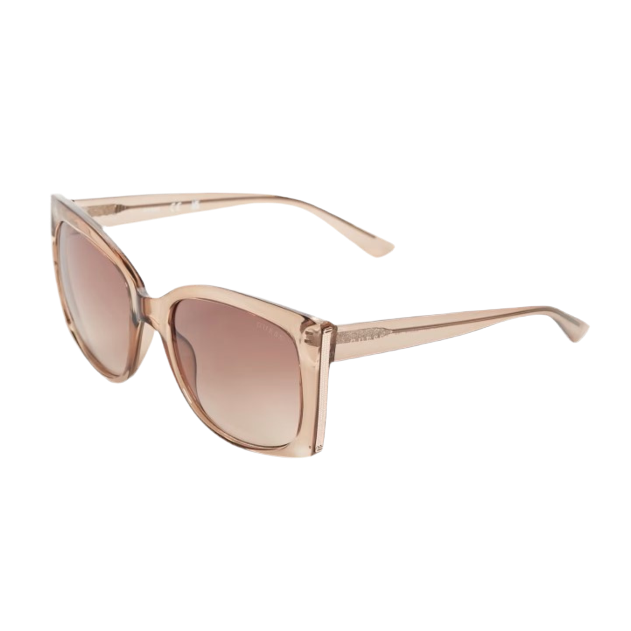 Guess Women Oversized Plastic Butterfly Sunglasses - Nude