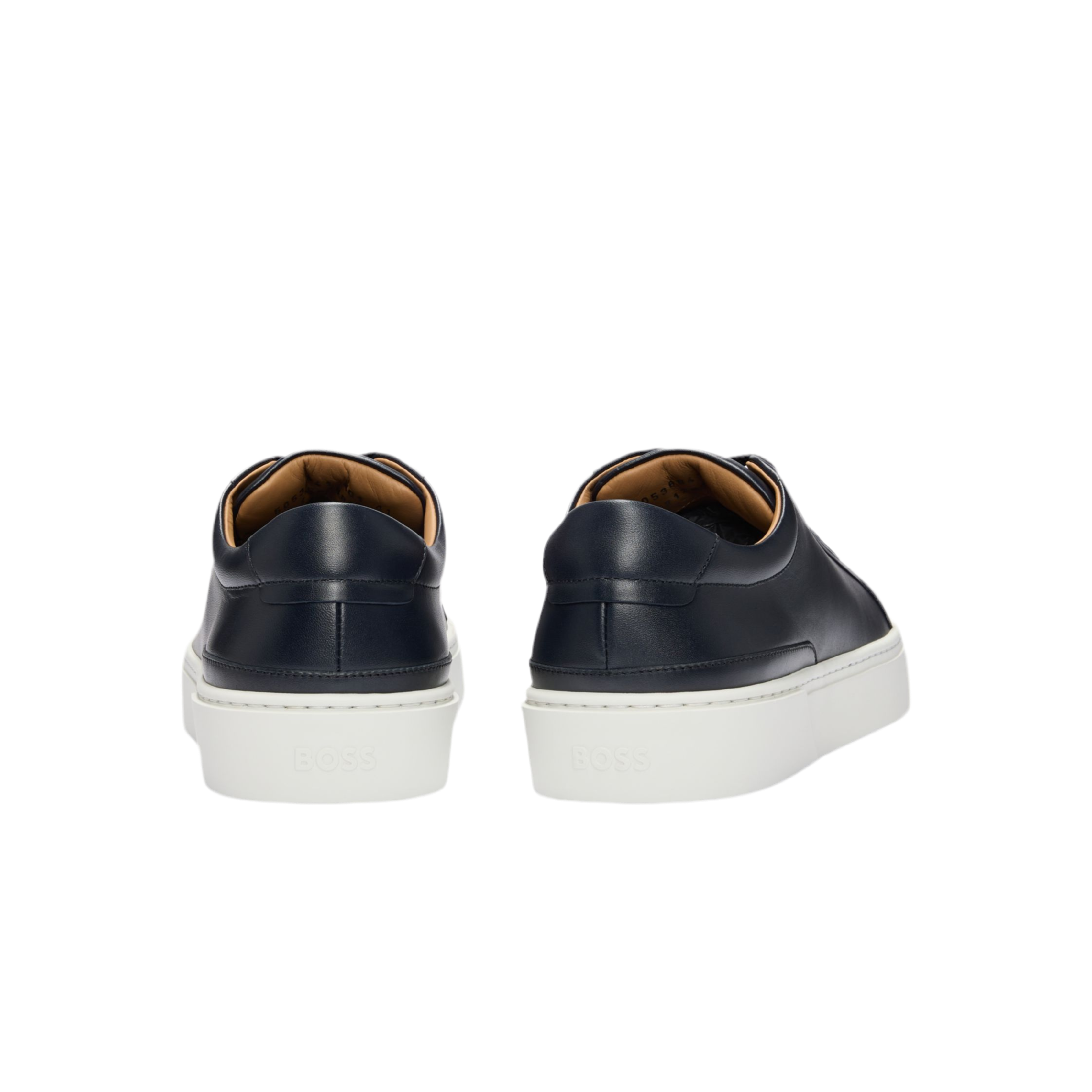 Hugo Boss Men Gary Leather Low-Top Trainers - Dark Blue