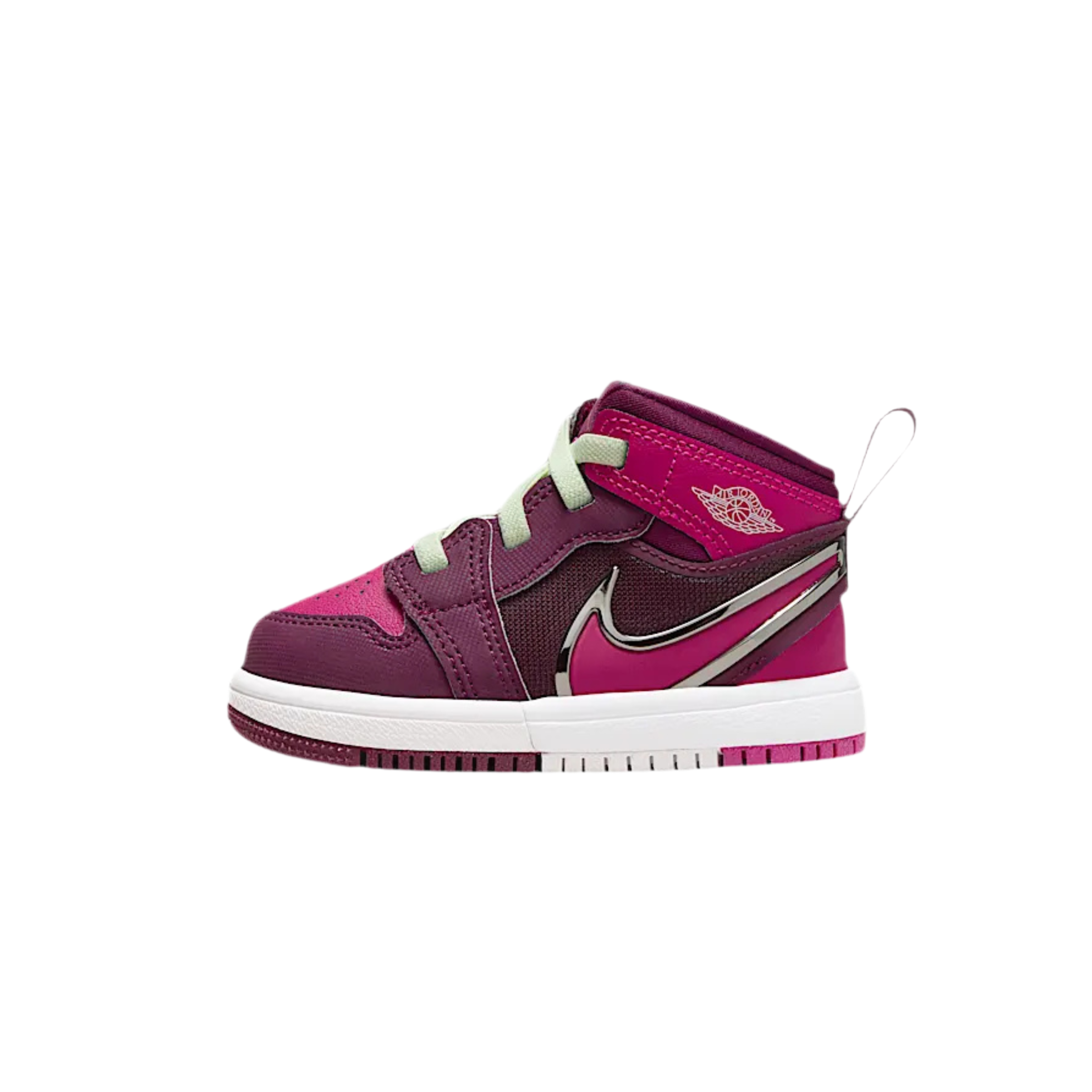 Nike Girls Toddler Jordan 1 Mid RM EasyOn - Volt Tint Active Pink