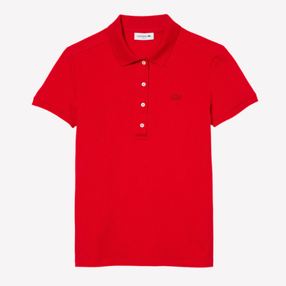 Lacoste Women L.12.D Slim Fit Stretch Mini Polo - Red