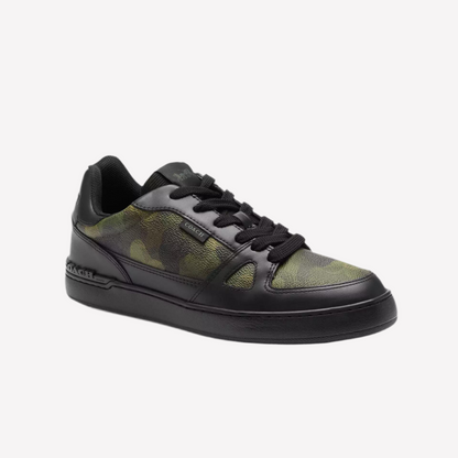 COACH Men's Clip Court Sneaker - Camo Black