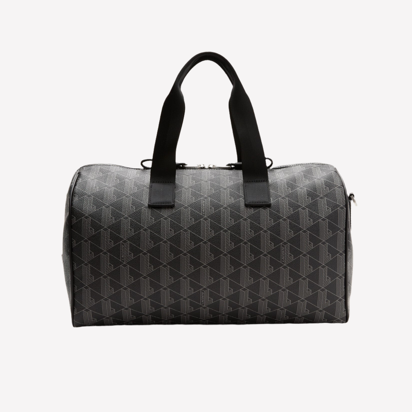 Lacoste Blend Monogram Print Duffle Bag - Black