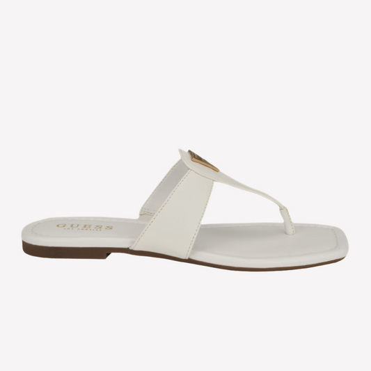 Guess Women Faith Thong Sandals - White