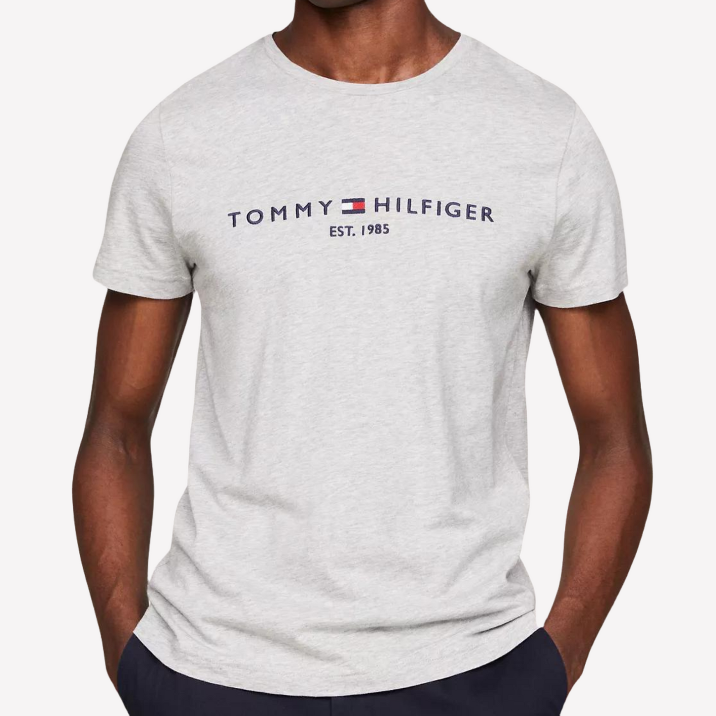 Grey tommy hilfiger t shirt best sale