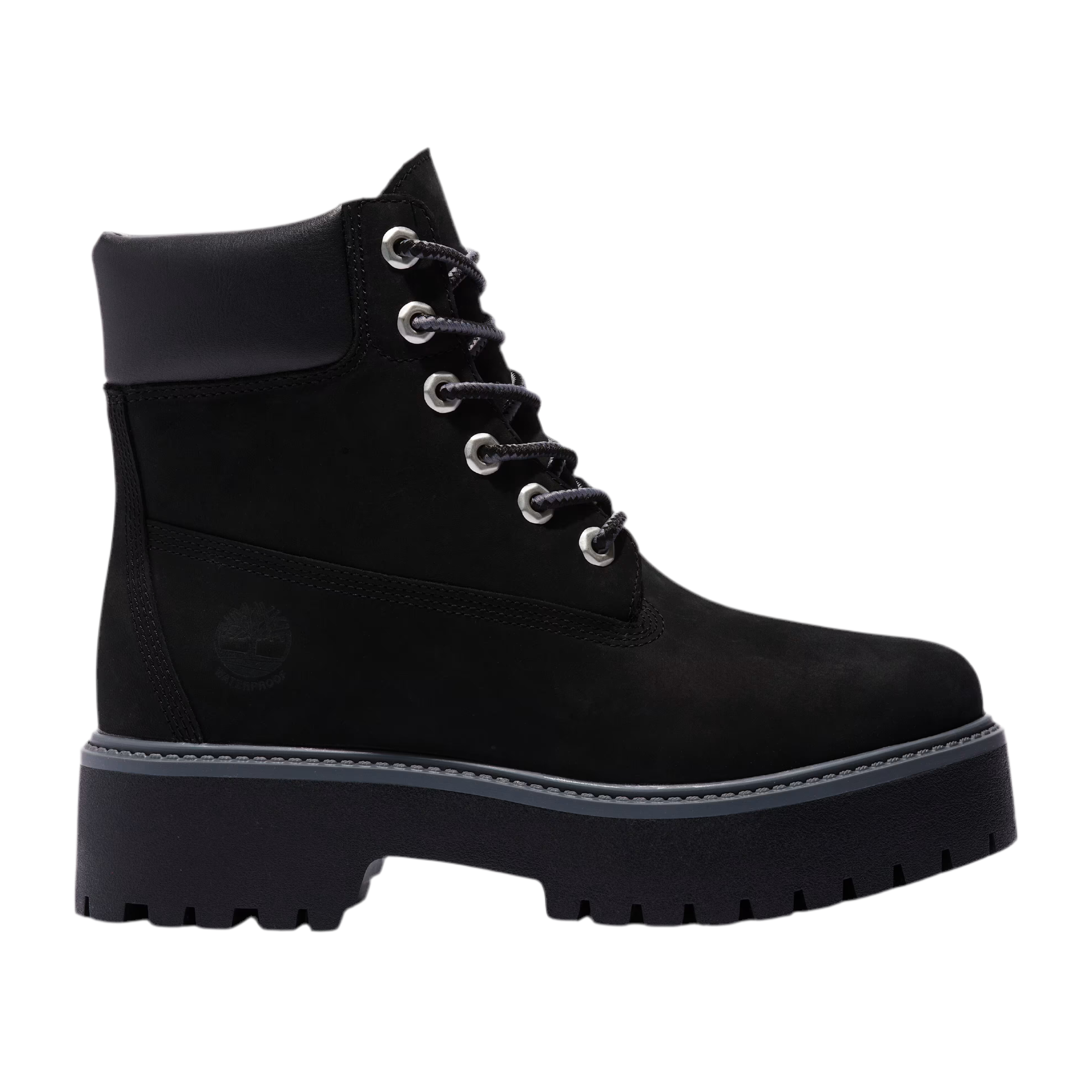 Timberland Women Stone Street Waterproof Platform - Black Nubuck